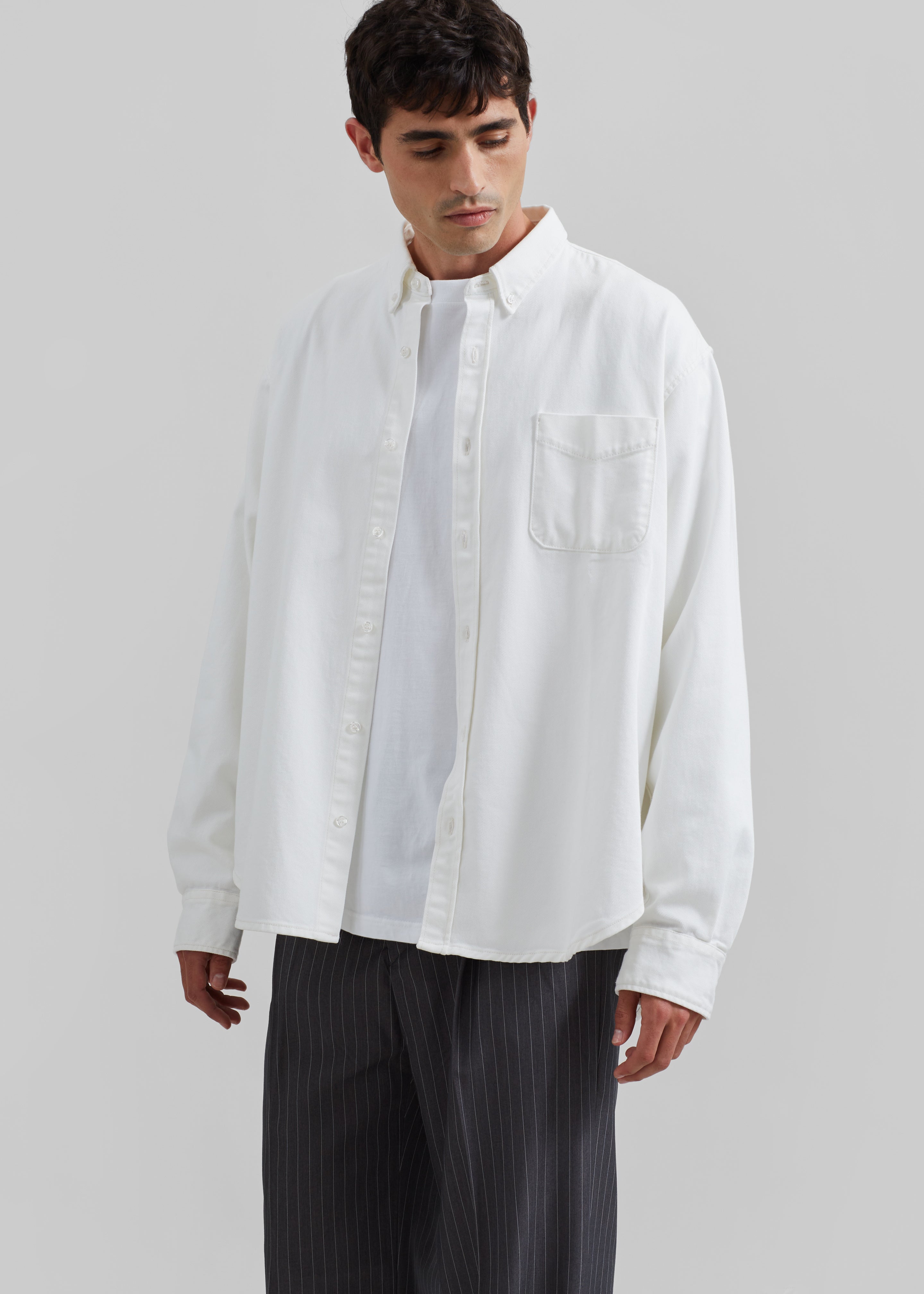 Sinclair Denim Shirt - Off White - 1