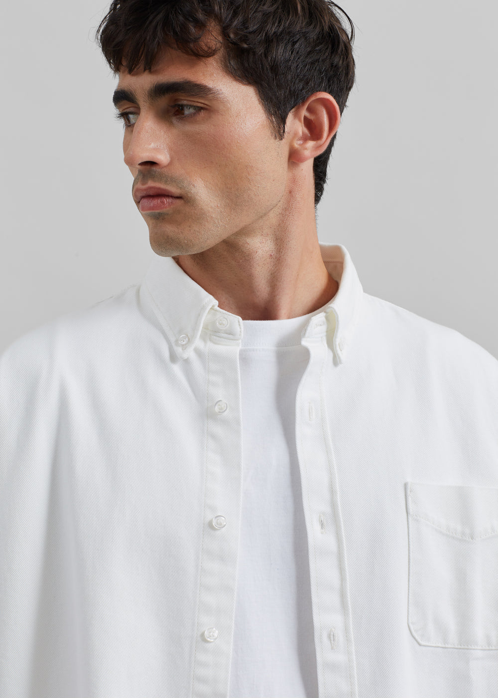 Sinclair Denim Shirt - Off White - 1