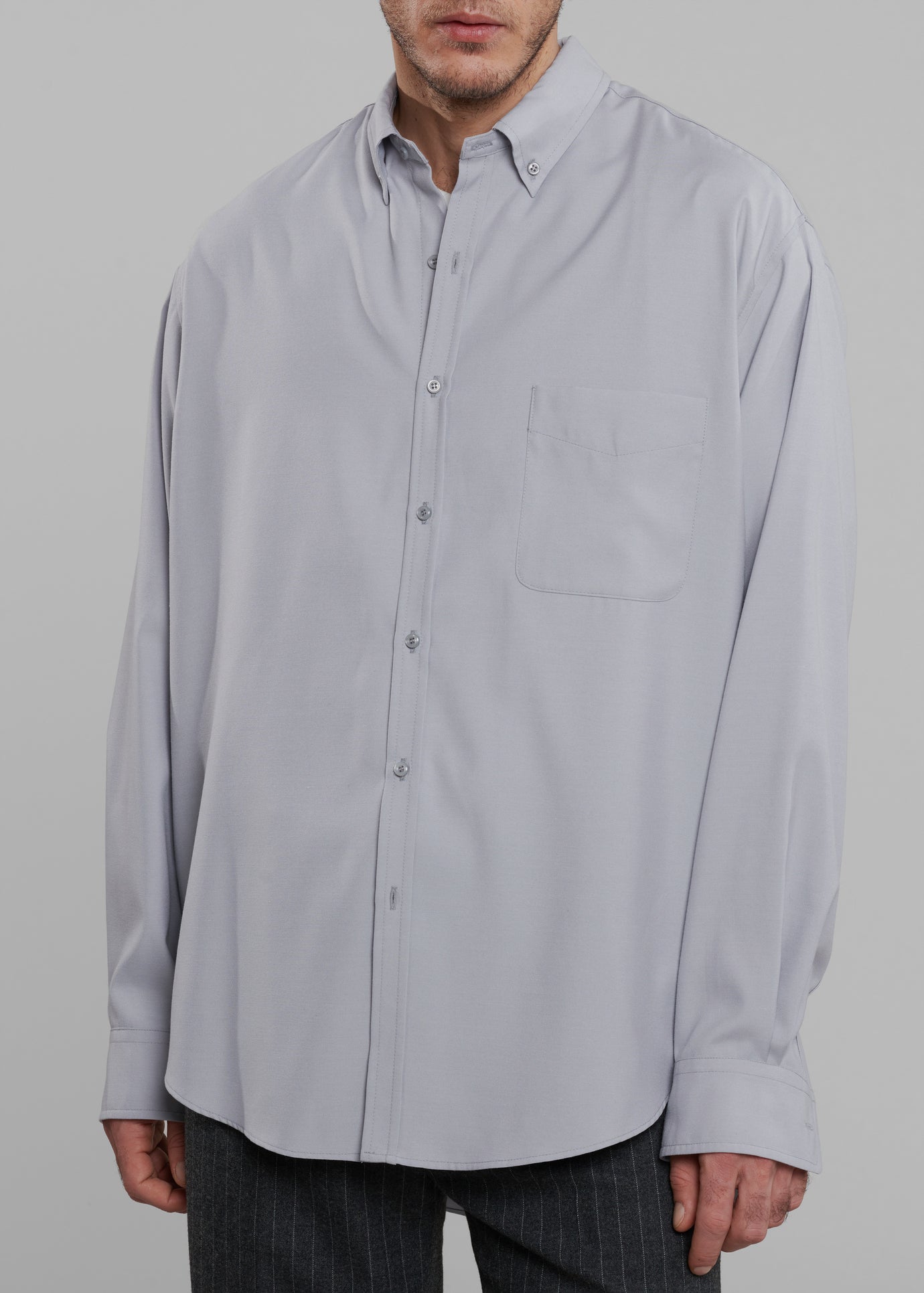 Sinclair Oxford Shirt - Grey - 1