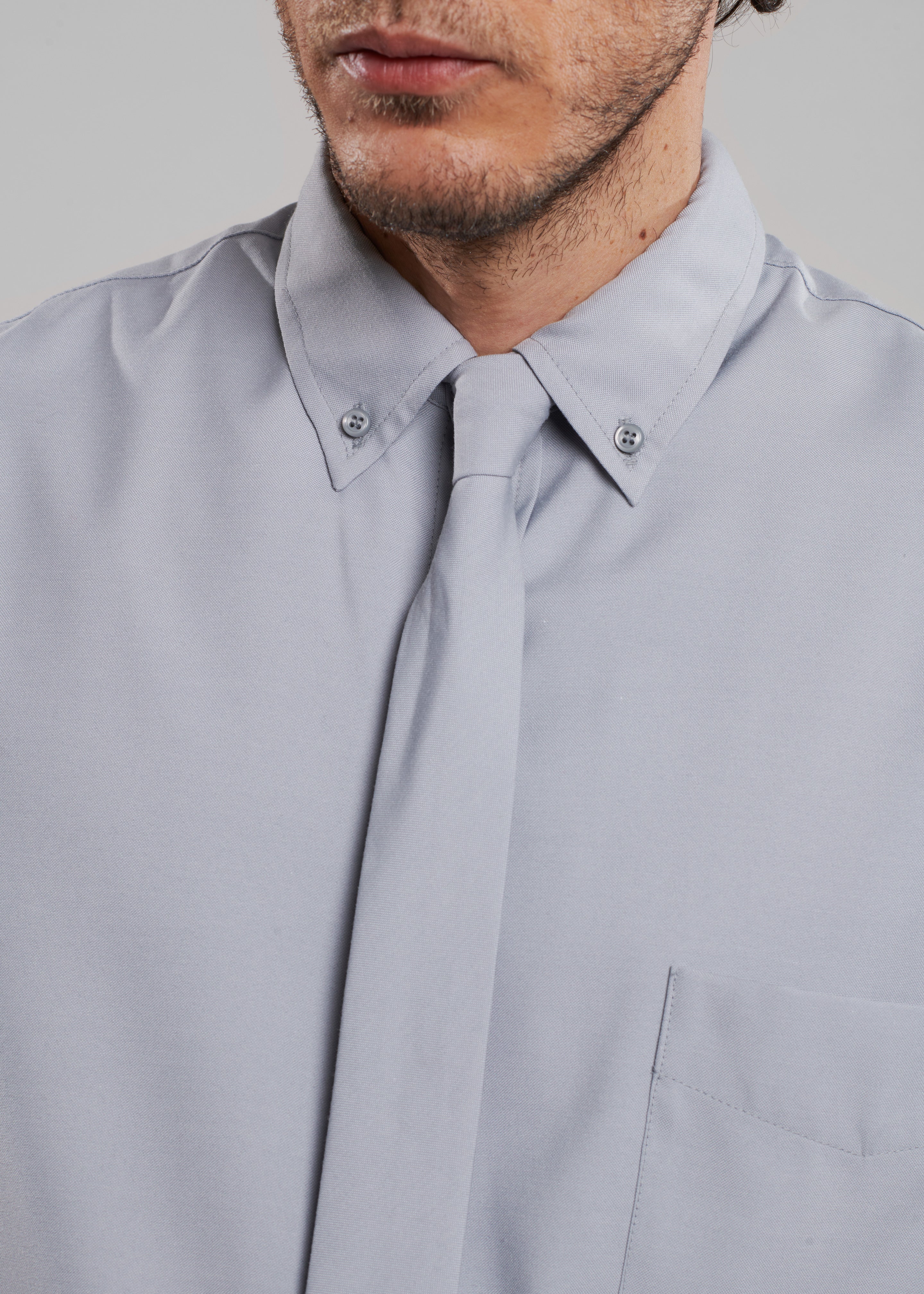 Sinclair Oxford Shirt - Grey - 7