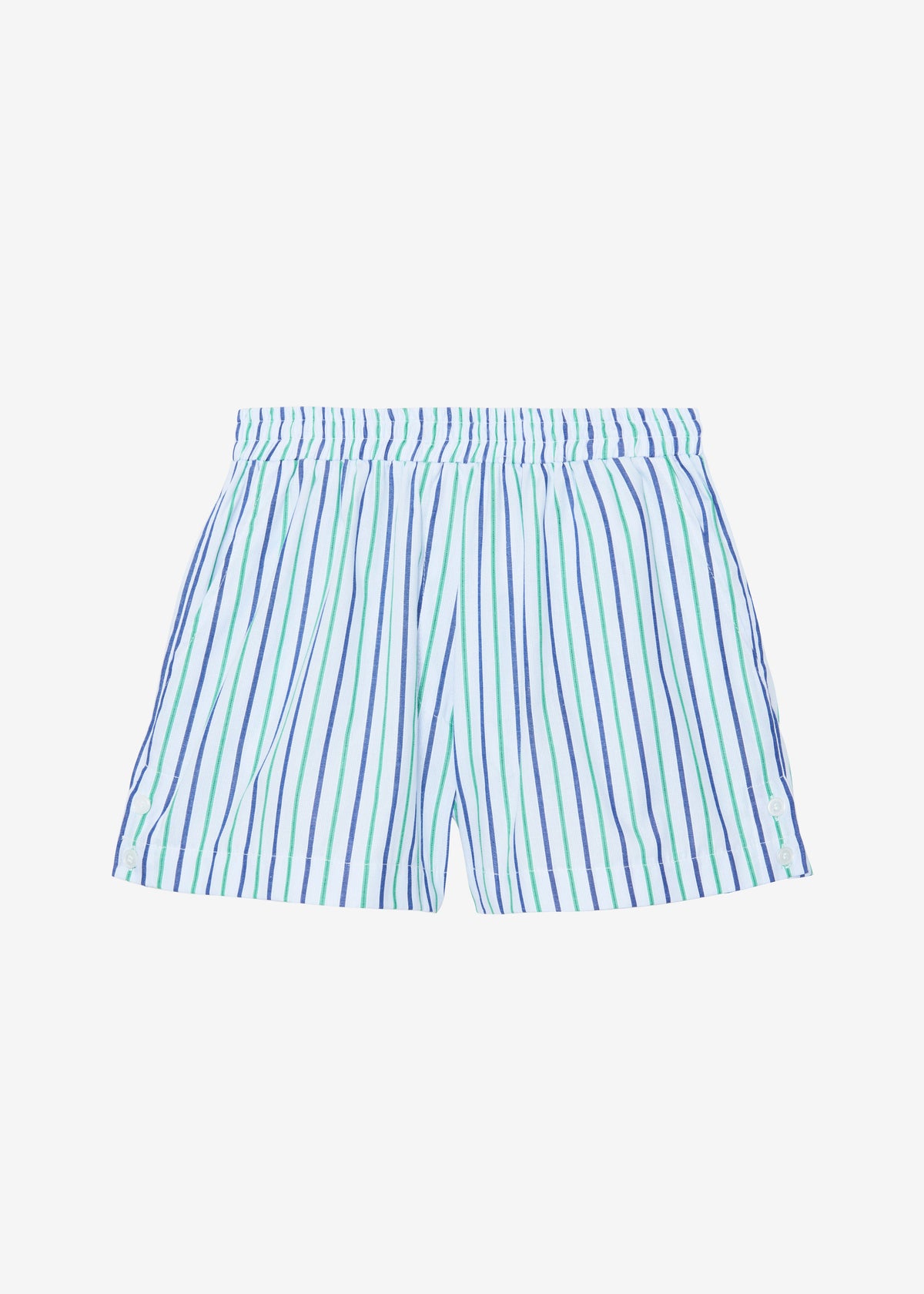 Sinead Boxer Shorts - White/Green Stripe - 10