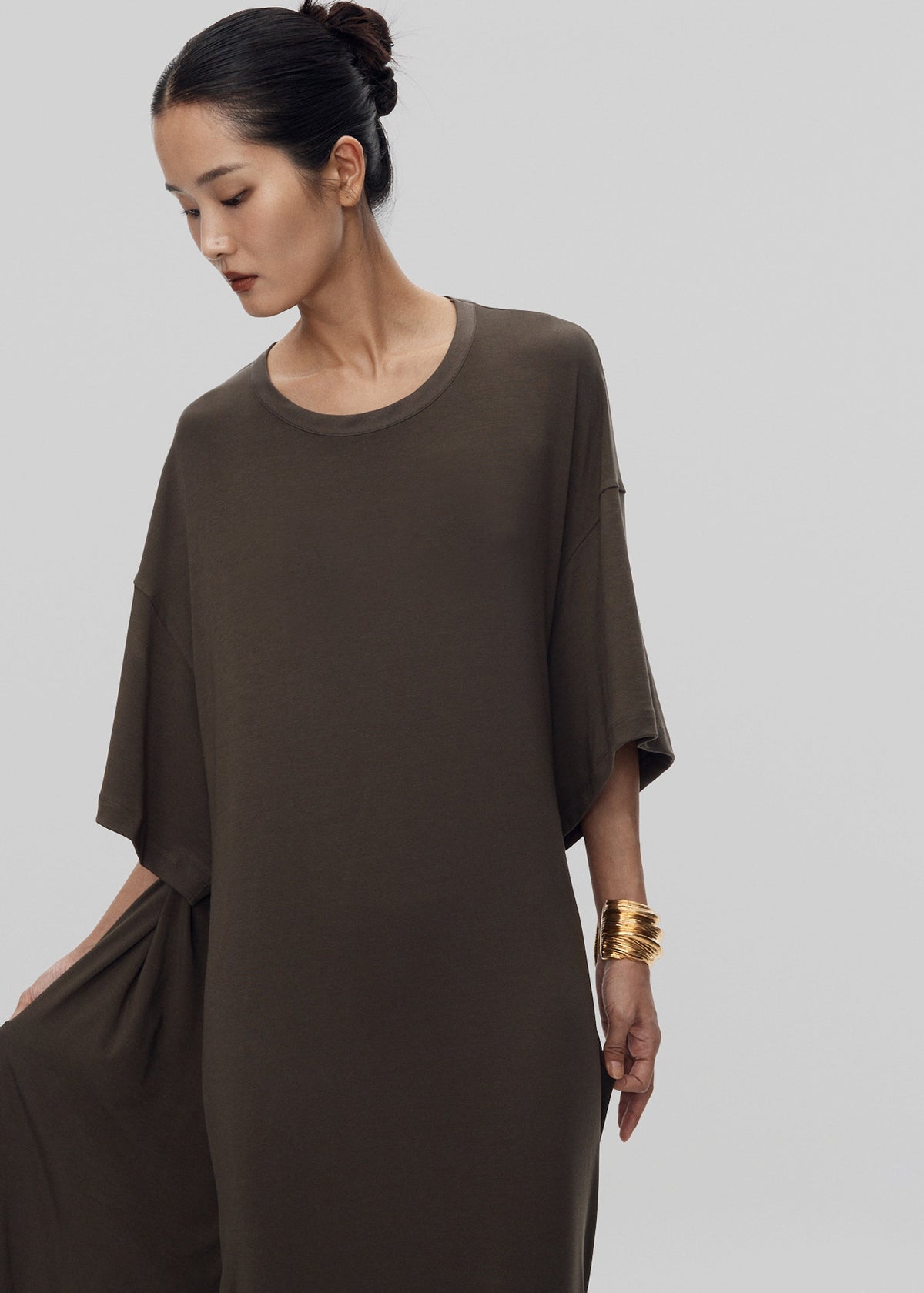 Sintra Jersey Draped Maxi Dress