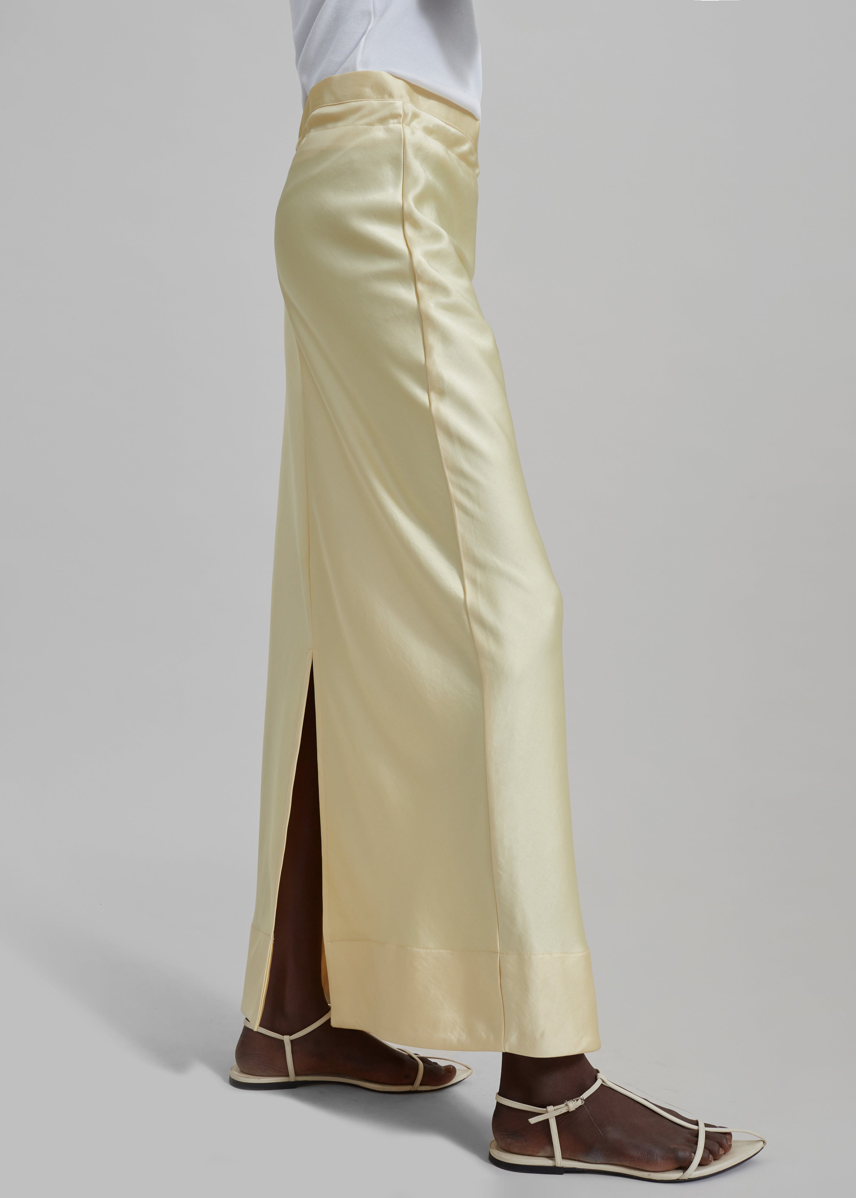 Siovhan Satin Skirt - Yellow - 1