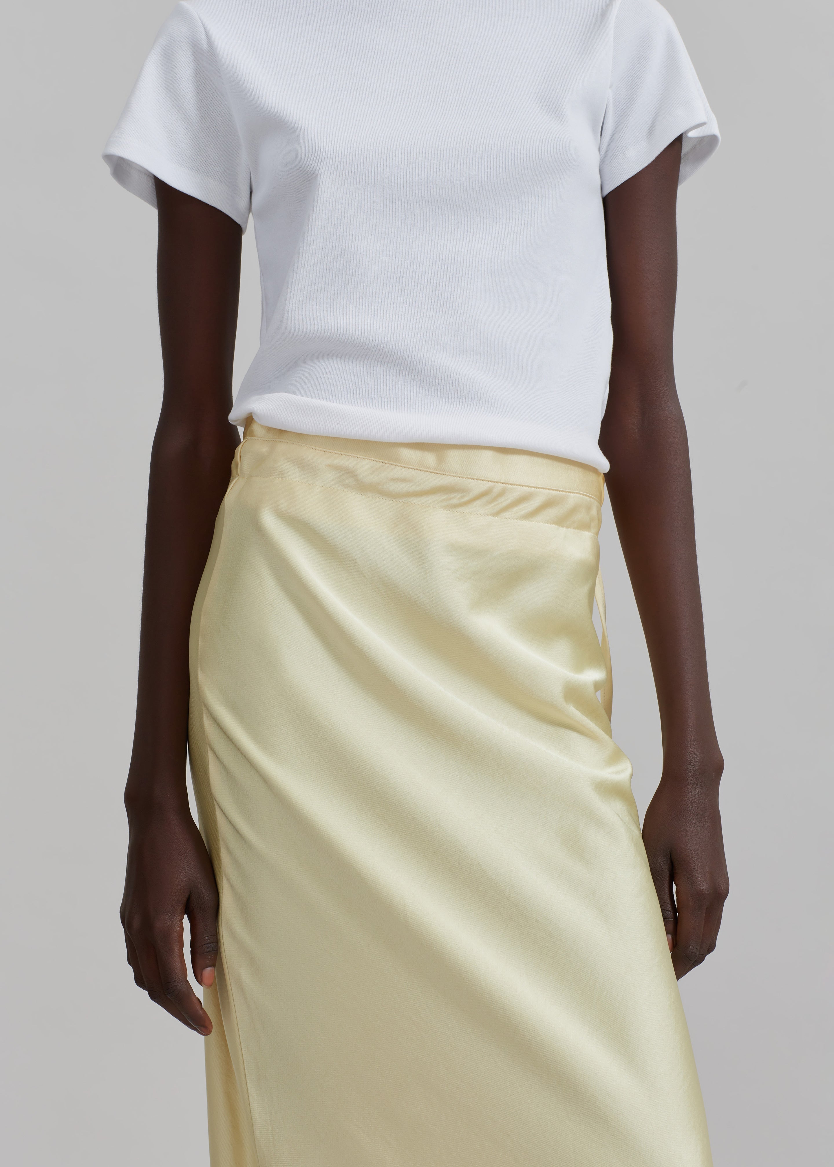 Siovhan Satin Skirt - Yellow - 4