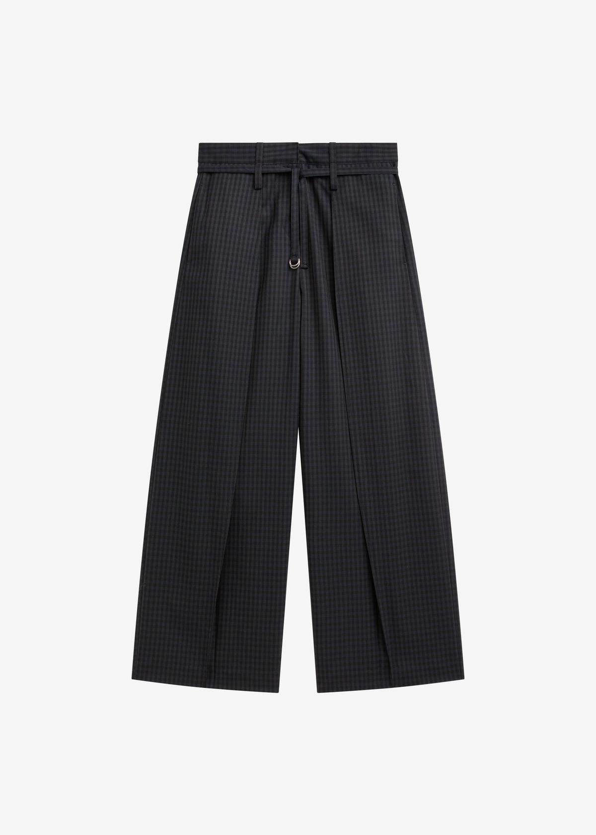 Sirsa Double Belt Loop Trousers - Black Plaid - 7