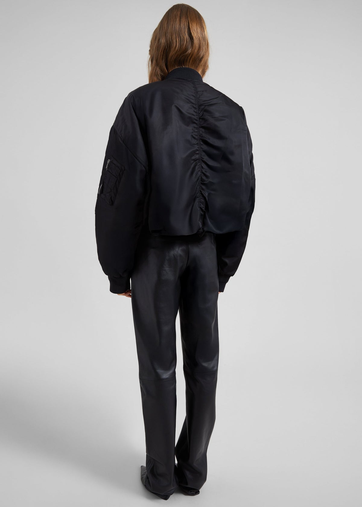 Skagen Cropped Trapeze Bomber Jacket - Black - 8