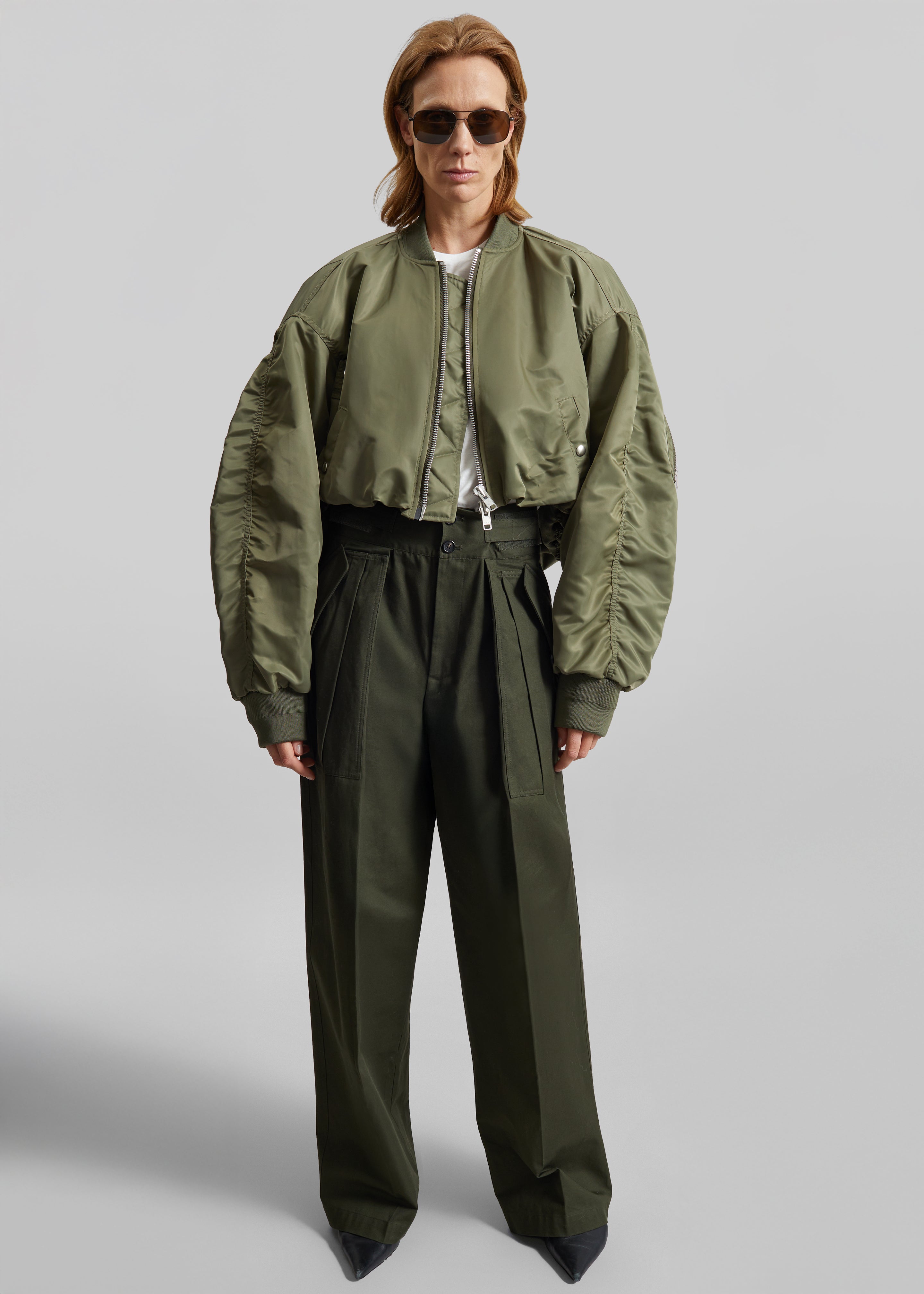 Skagen Cropped Trapeze Bomber Jacket - Olive – The Frankie Shop Europe