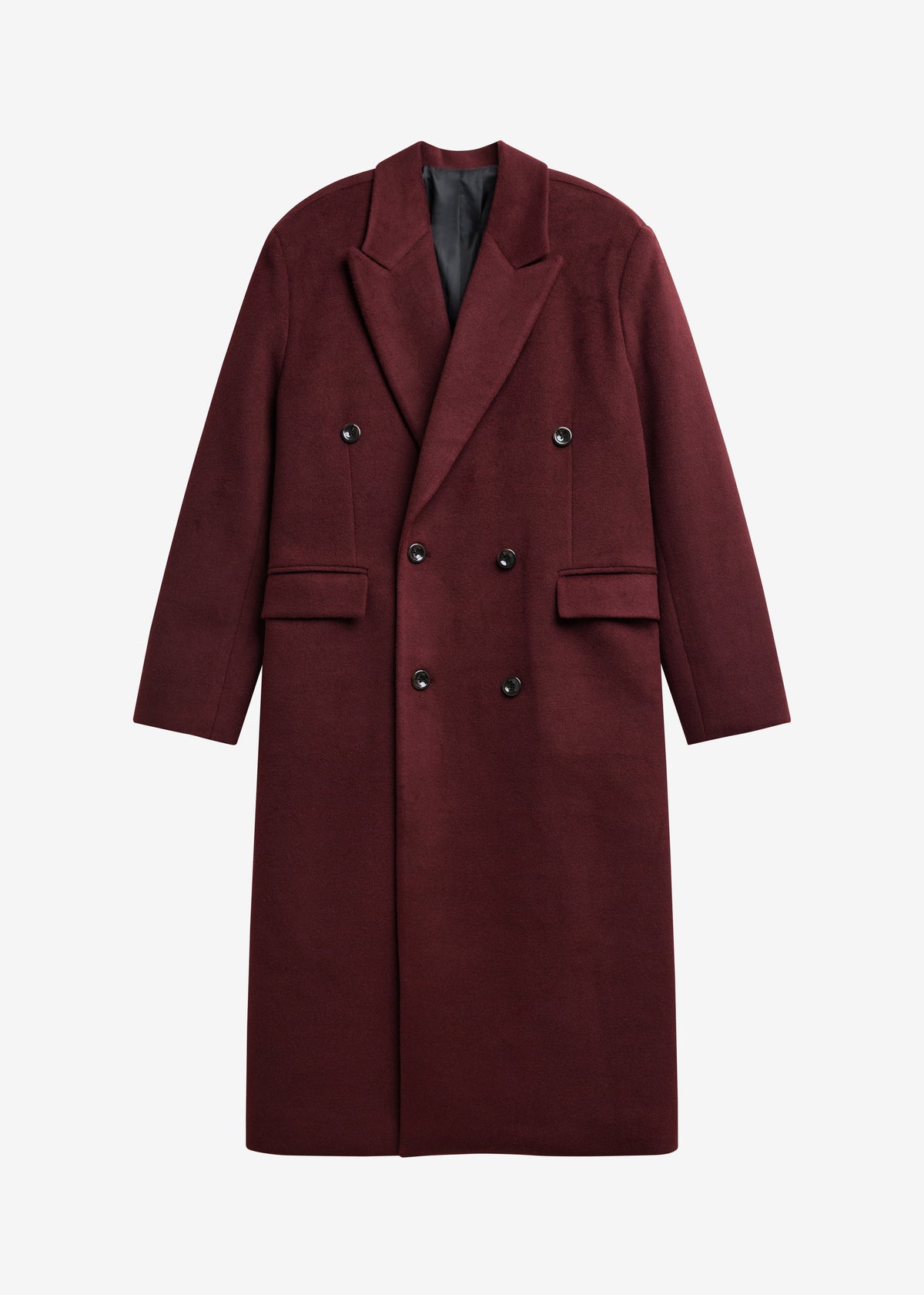 Skaila Double-Breasted Coat - Burgundy - 9