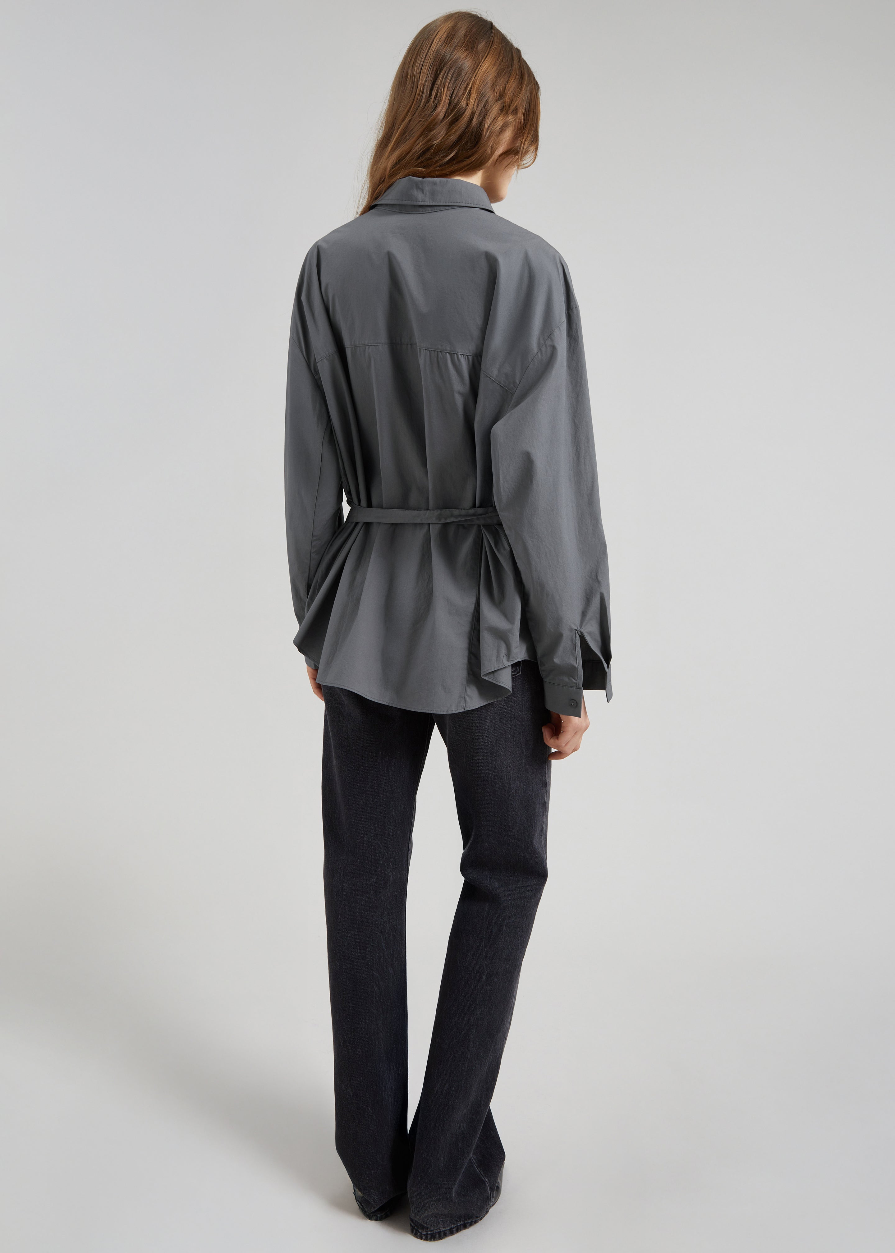 Skara Belted Shirt - Slate Grey - 6