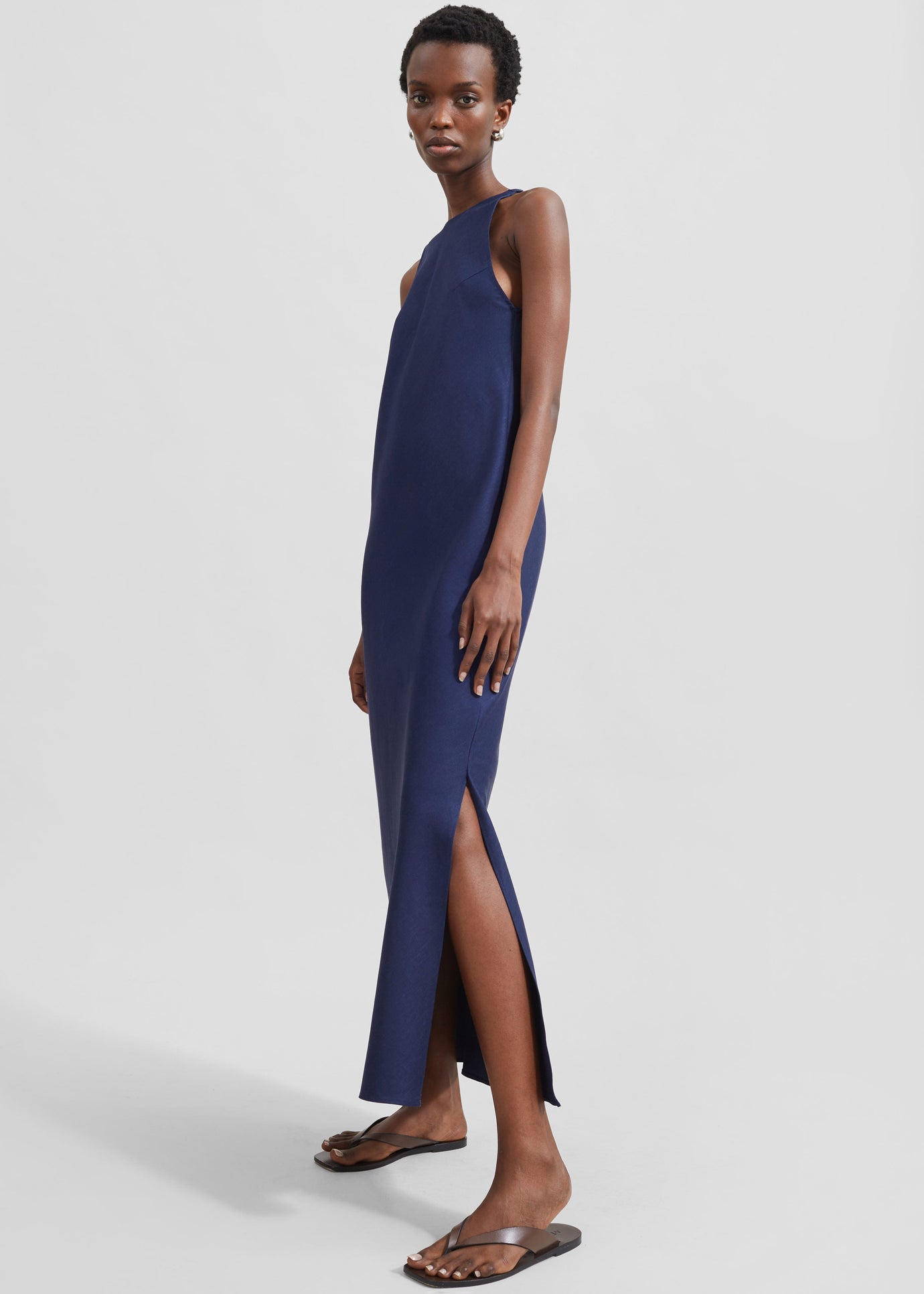 Skien Halterneck Maxi Dress - Blue