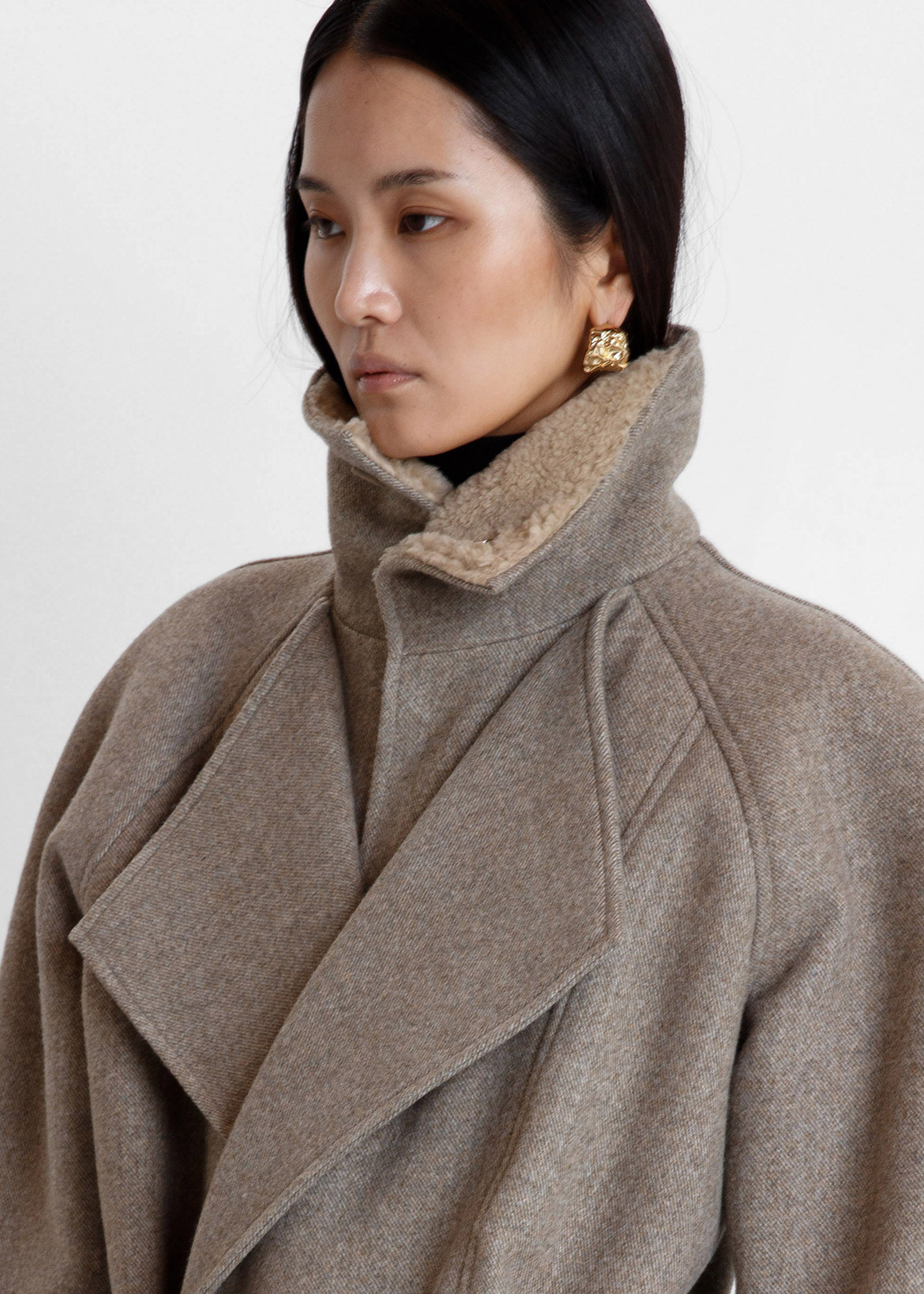 Skive Padded Short Coat - Beige Melange – The Frankie Shop Europe