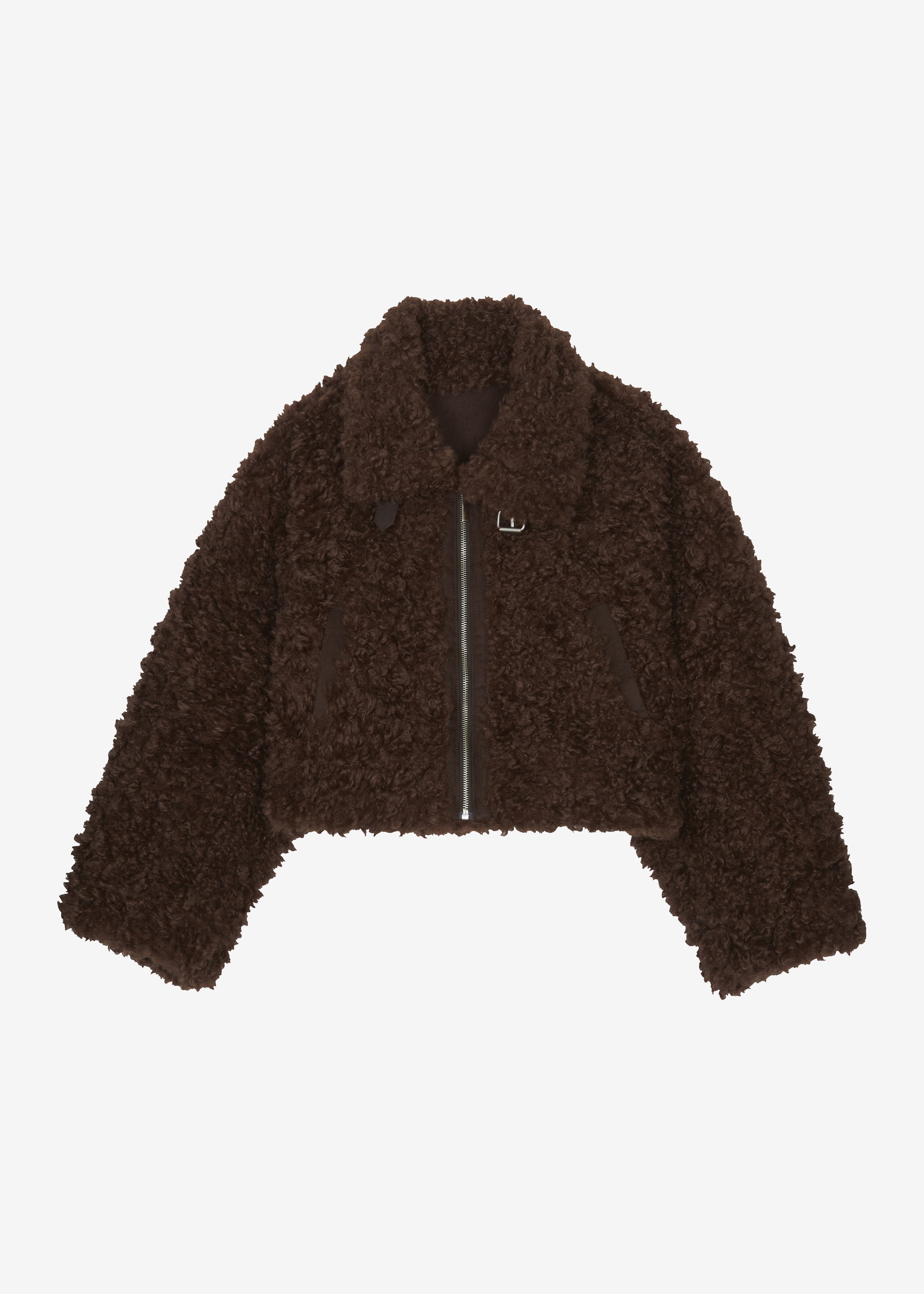 Skov Faux Shearling Jacket - Brown - 10