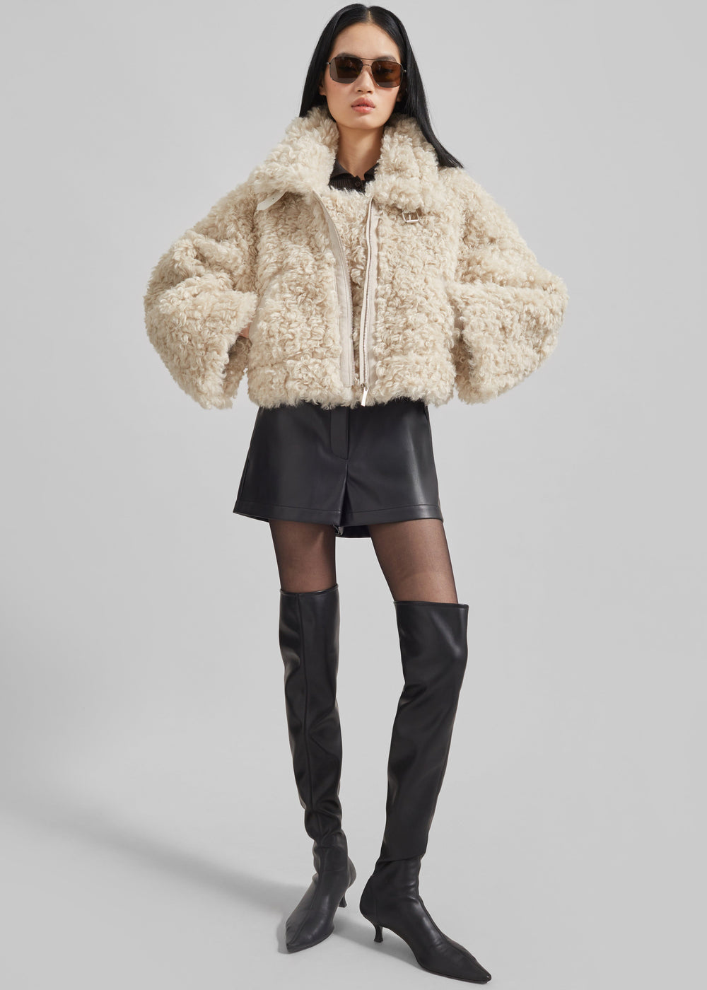 Skov Faux Shearling Jacket - Ivory