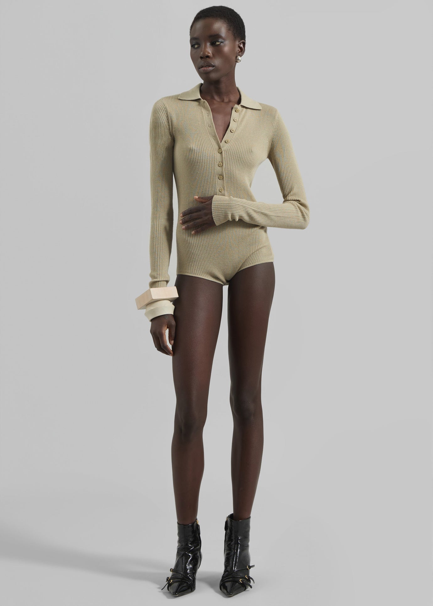 Solana Polo Bodysuit - Desert Sand - 1