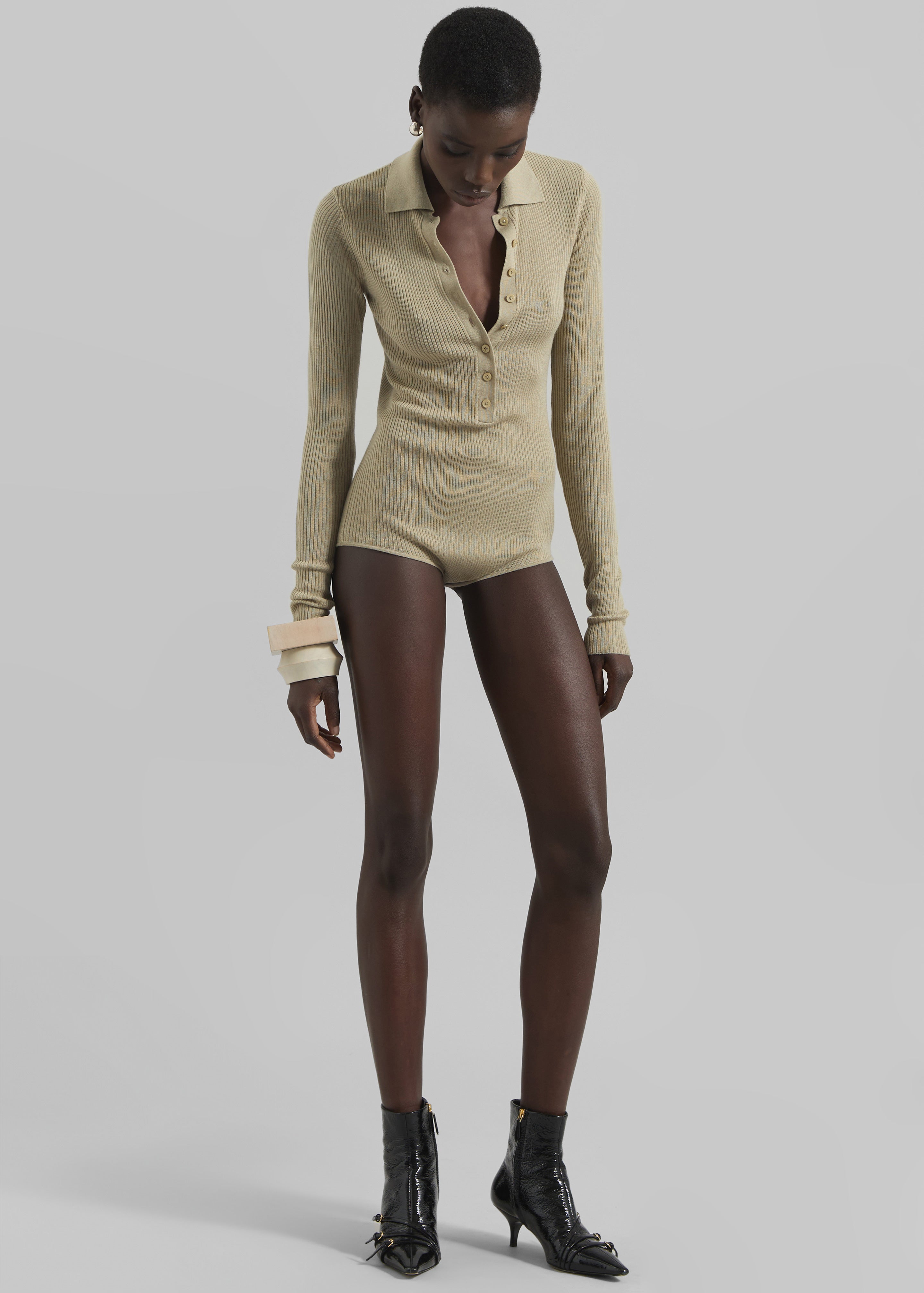 Solana Polo Bodysuit - Desert Sand - 5