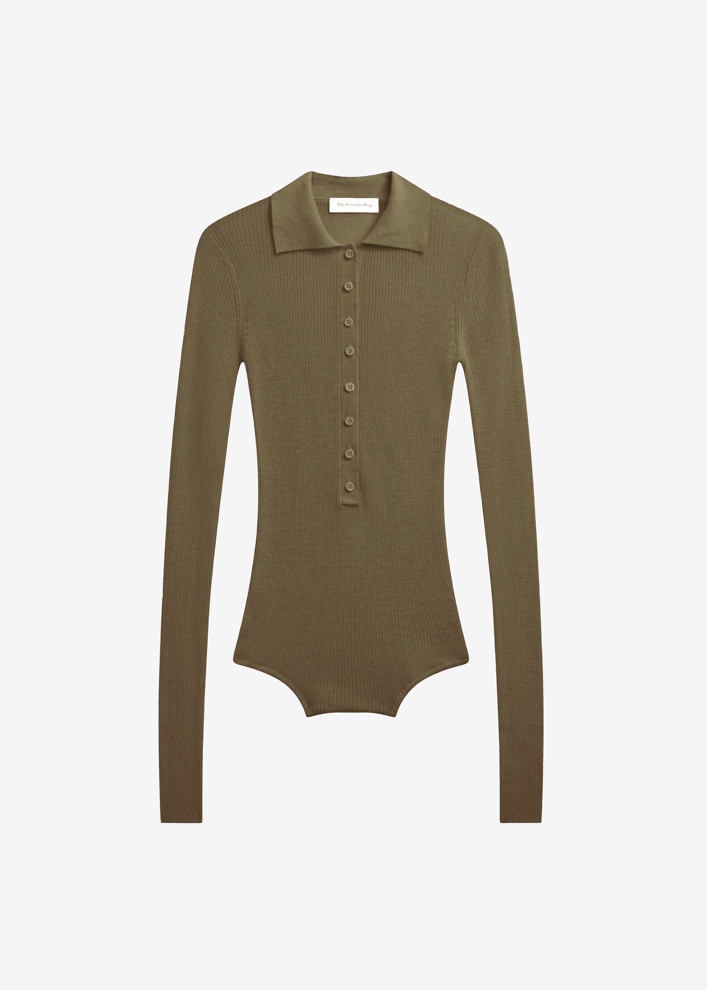 Solana Polo Bodysuit - Khaki - 12