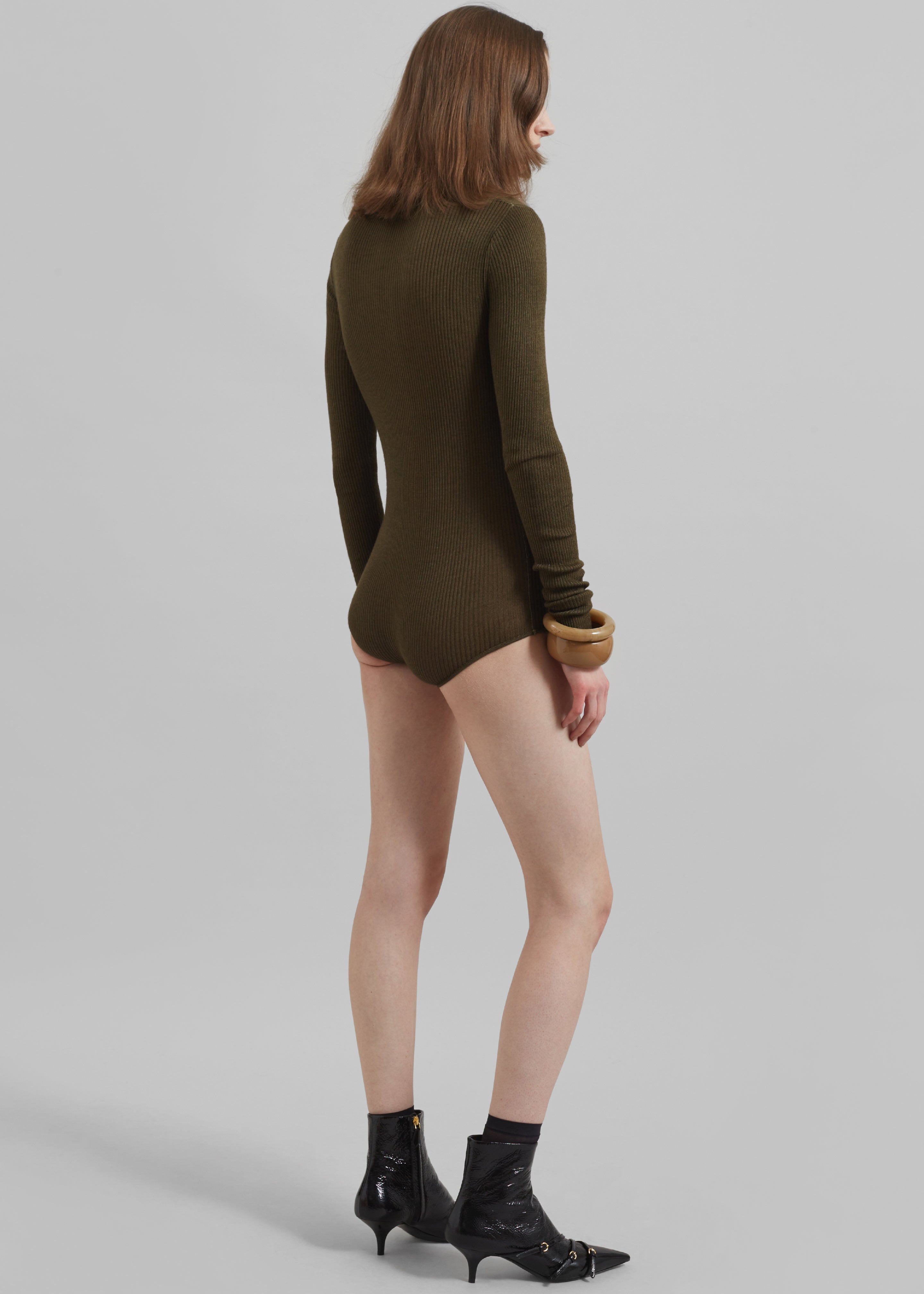 Solana Polo Bodysuit - Khaki - 10