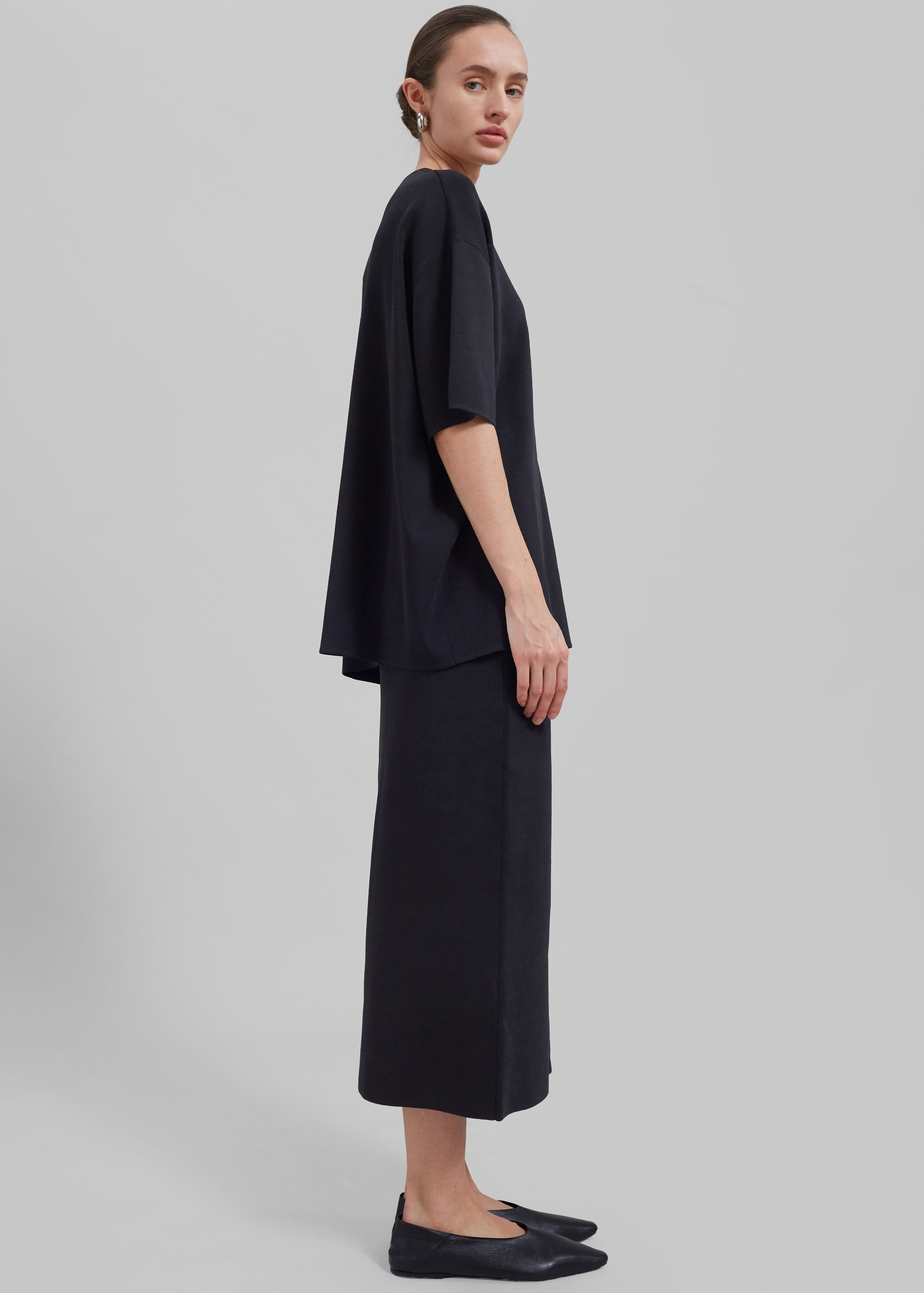 Solange Knit Pencil Skirt - Black - 10