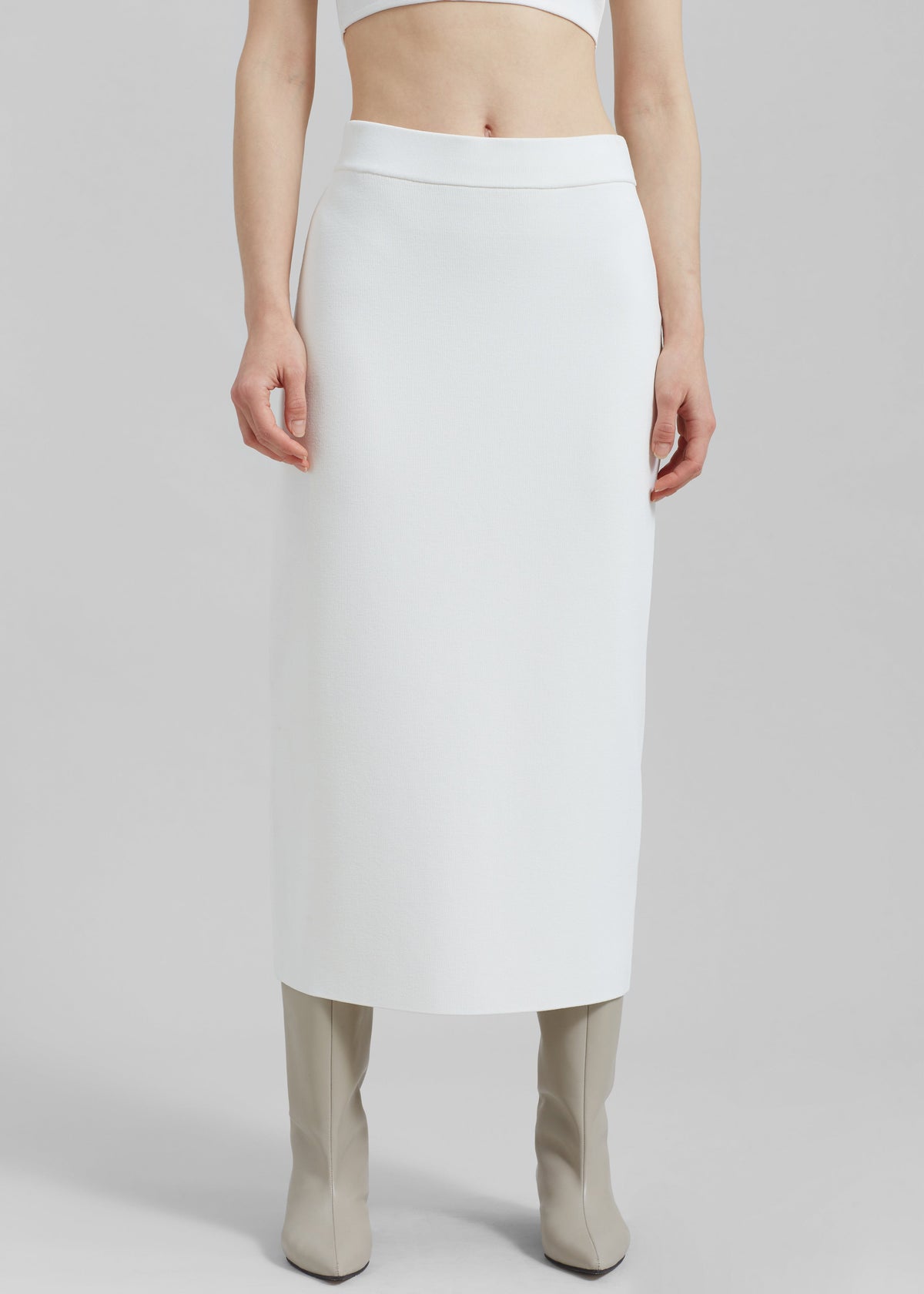 Solange Knit Pencil Skirt - Mastic - 5