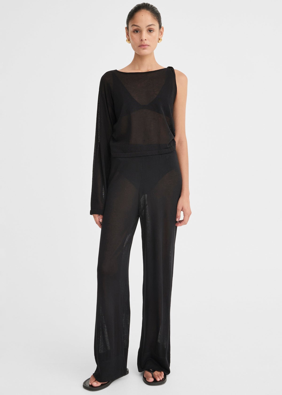 Solaqua Adele Knit Top - Noir - 3