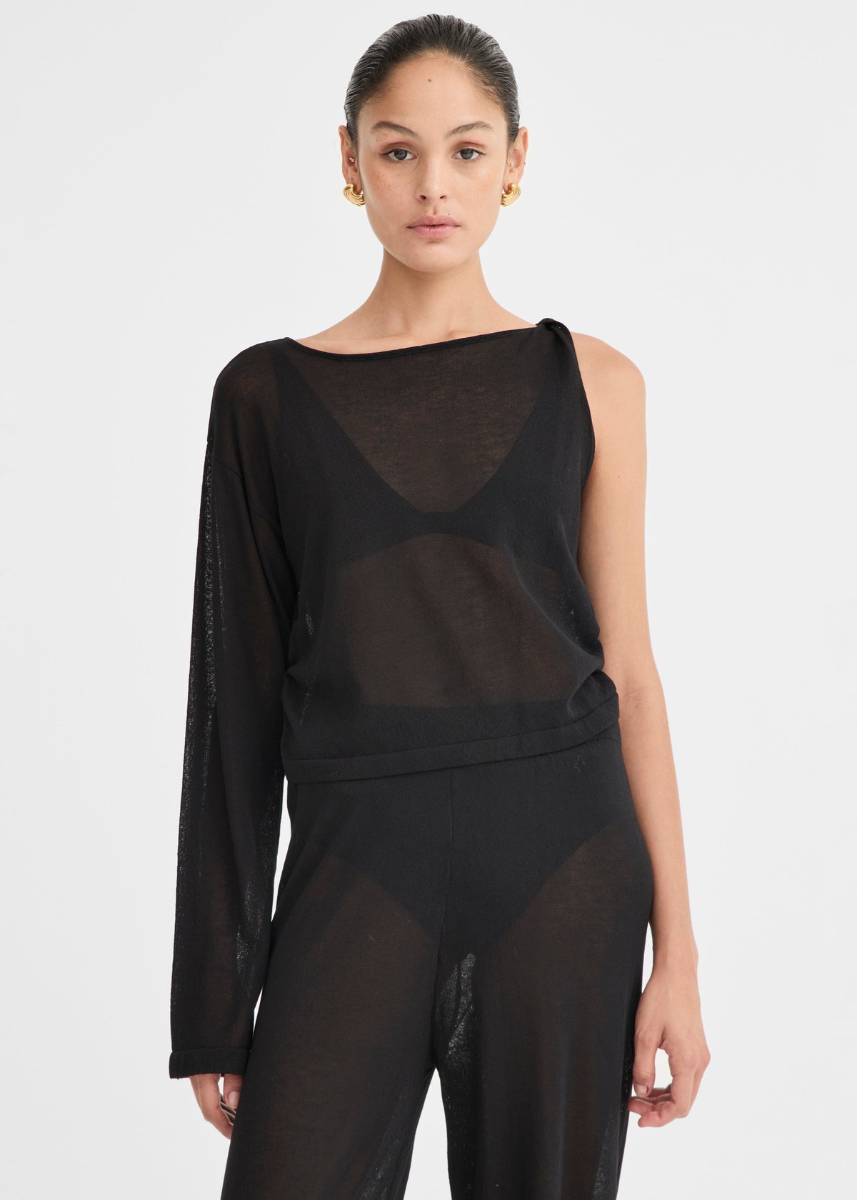 Solaqua Adele Knit Top - Noir - 5