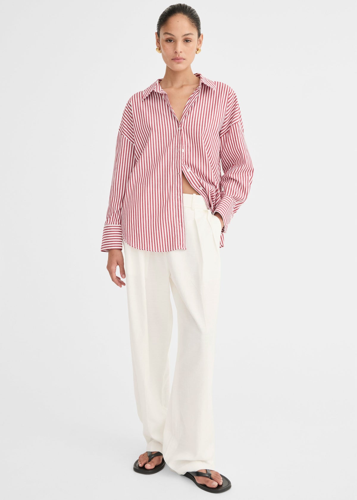 Solaqua Franca Striped Shirt - Red/White - 3