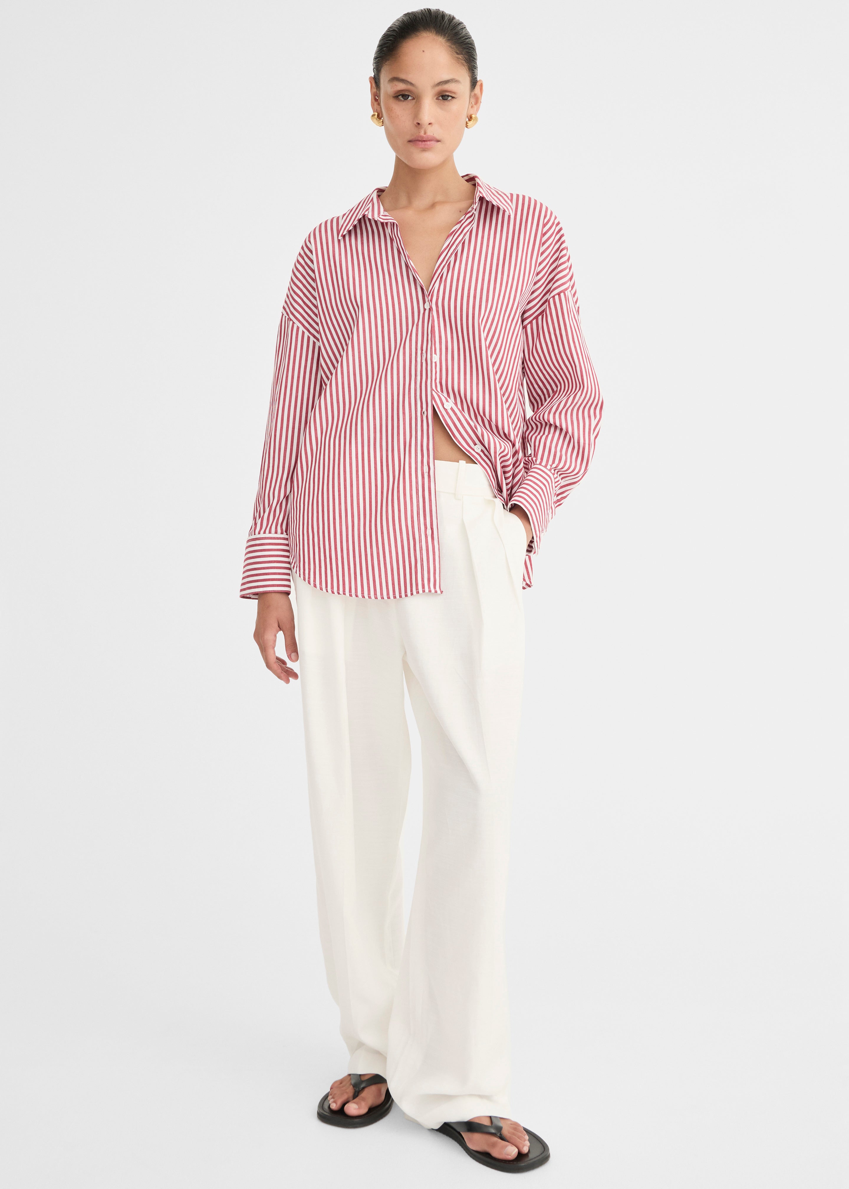 Solaqua Franca Striped Shirt - Red/White - 3