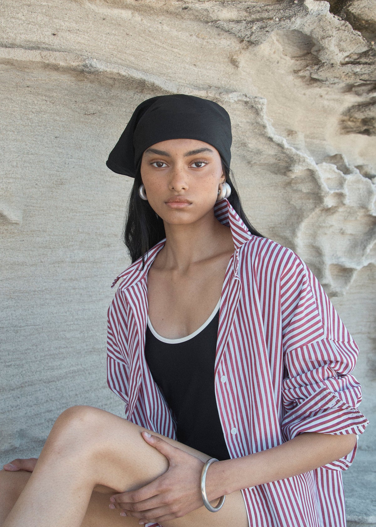 Solaqua Franca Striped Shirt - Red/White - 2