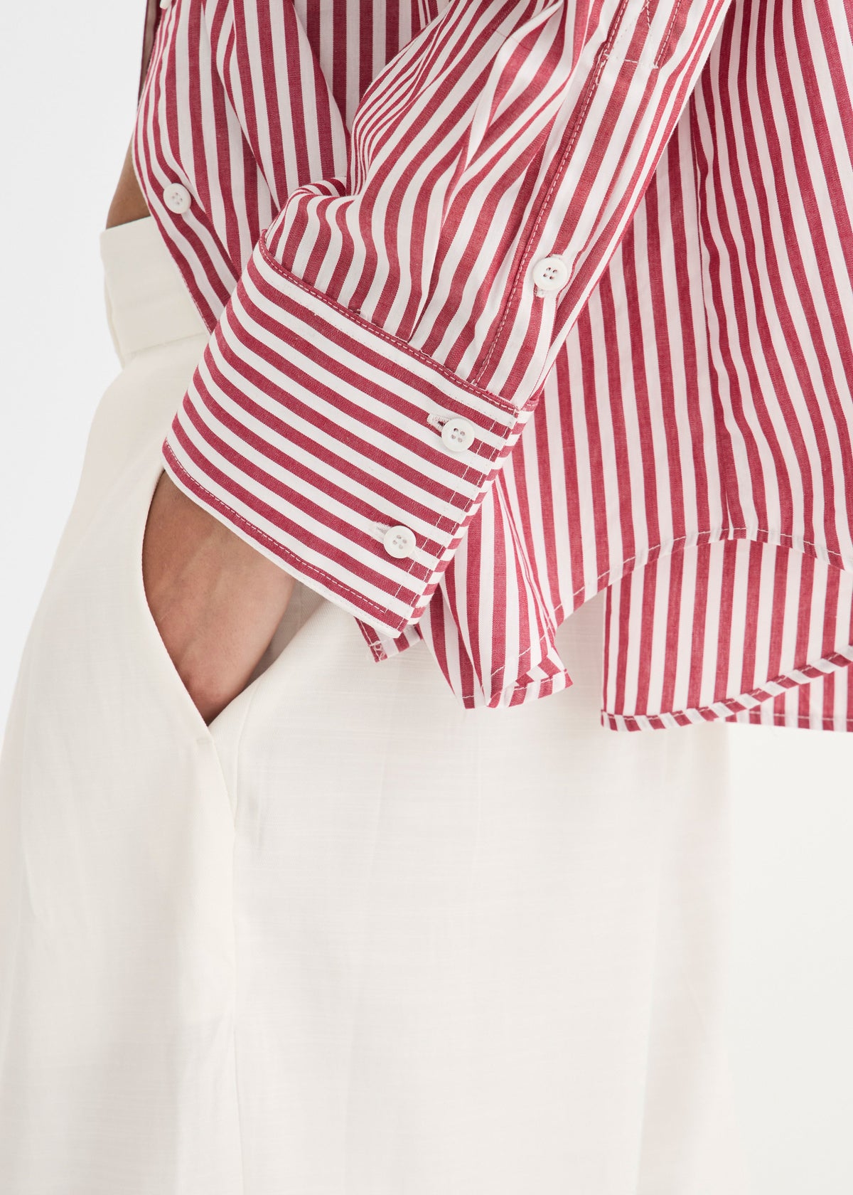 Solaqua Franca Striped Shirt - Red/White - 7