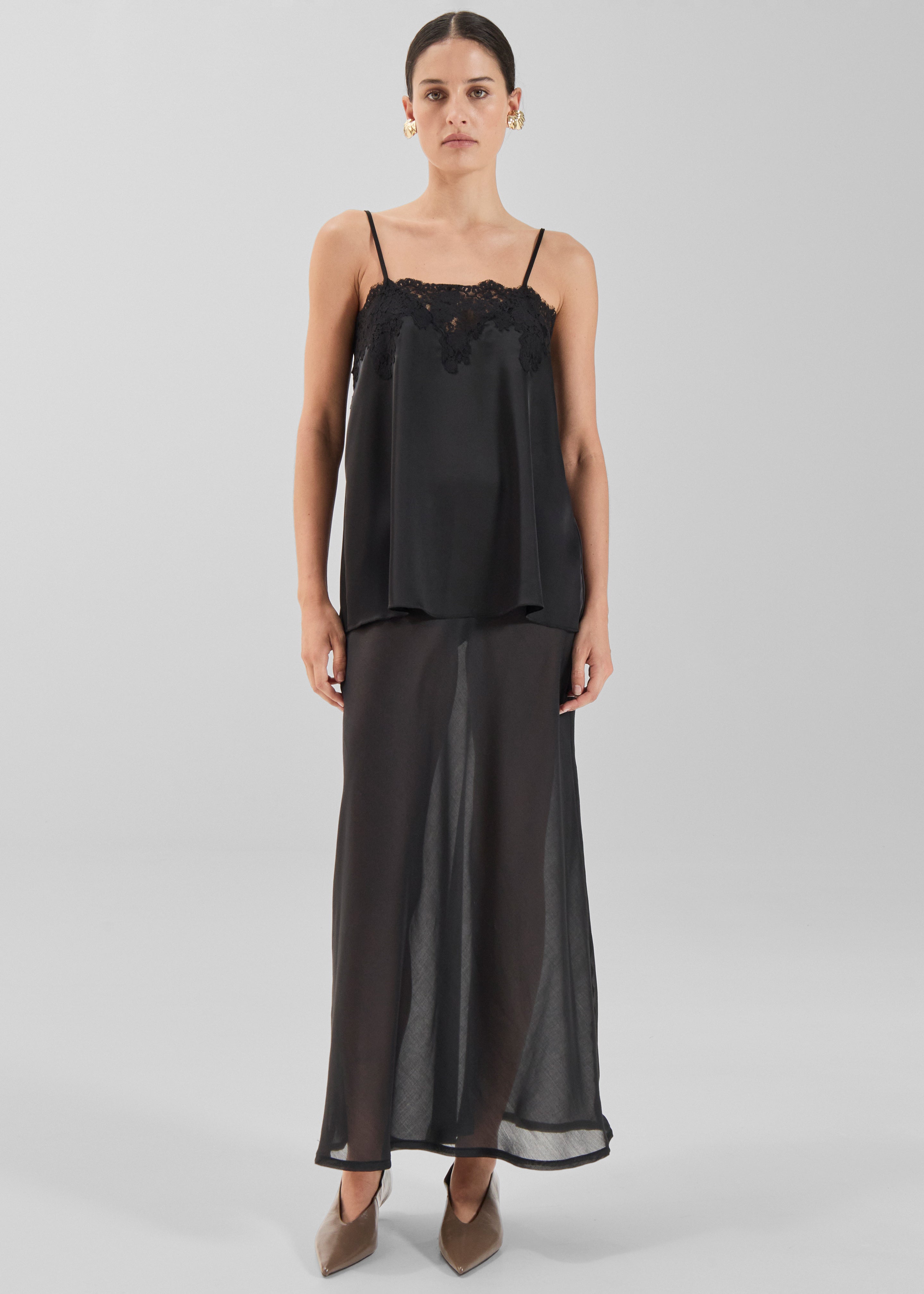 Solaqua Francesca Bias Skirt - Noir - 5