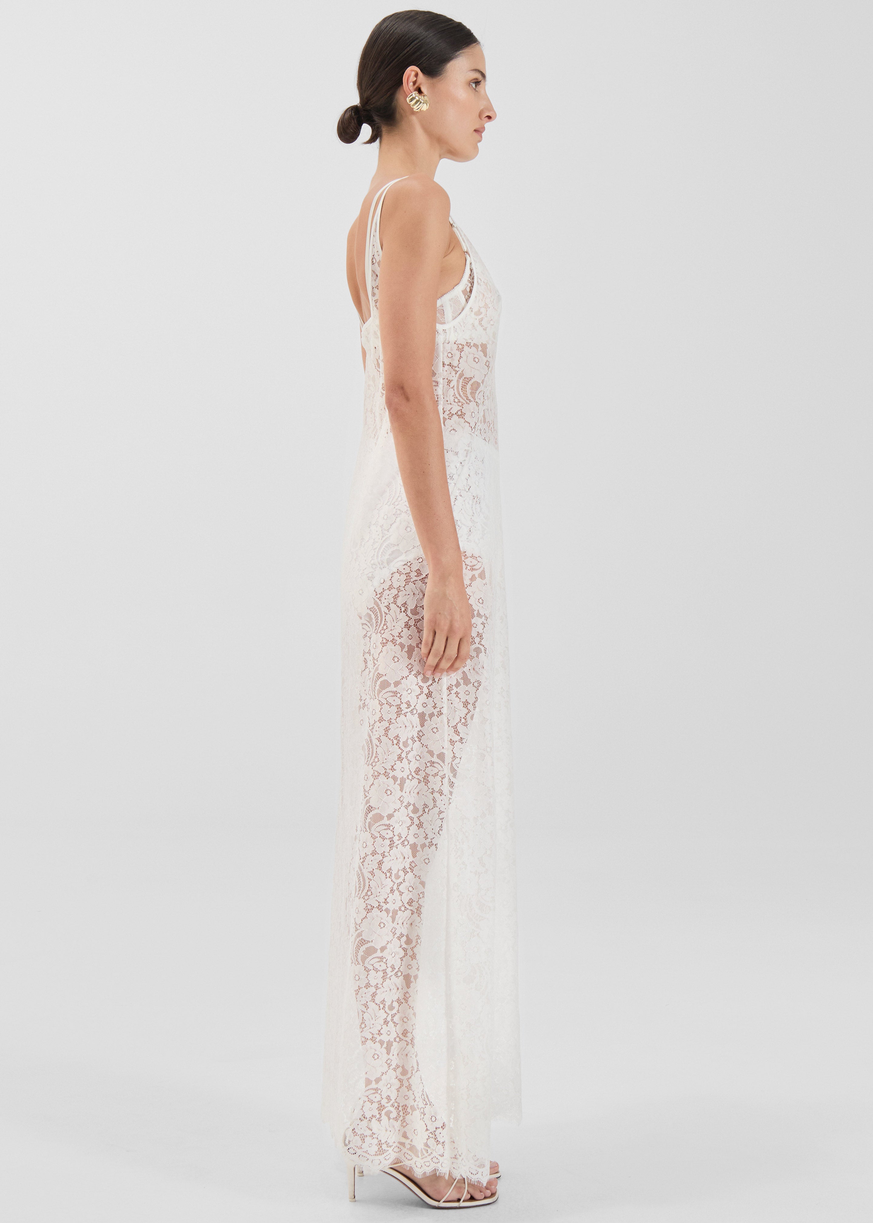 Solaqua Georgette Dress - Ivory - 6