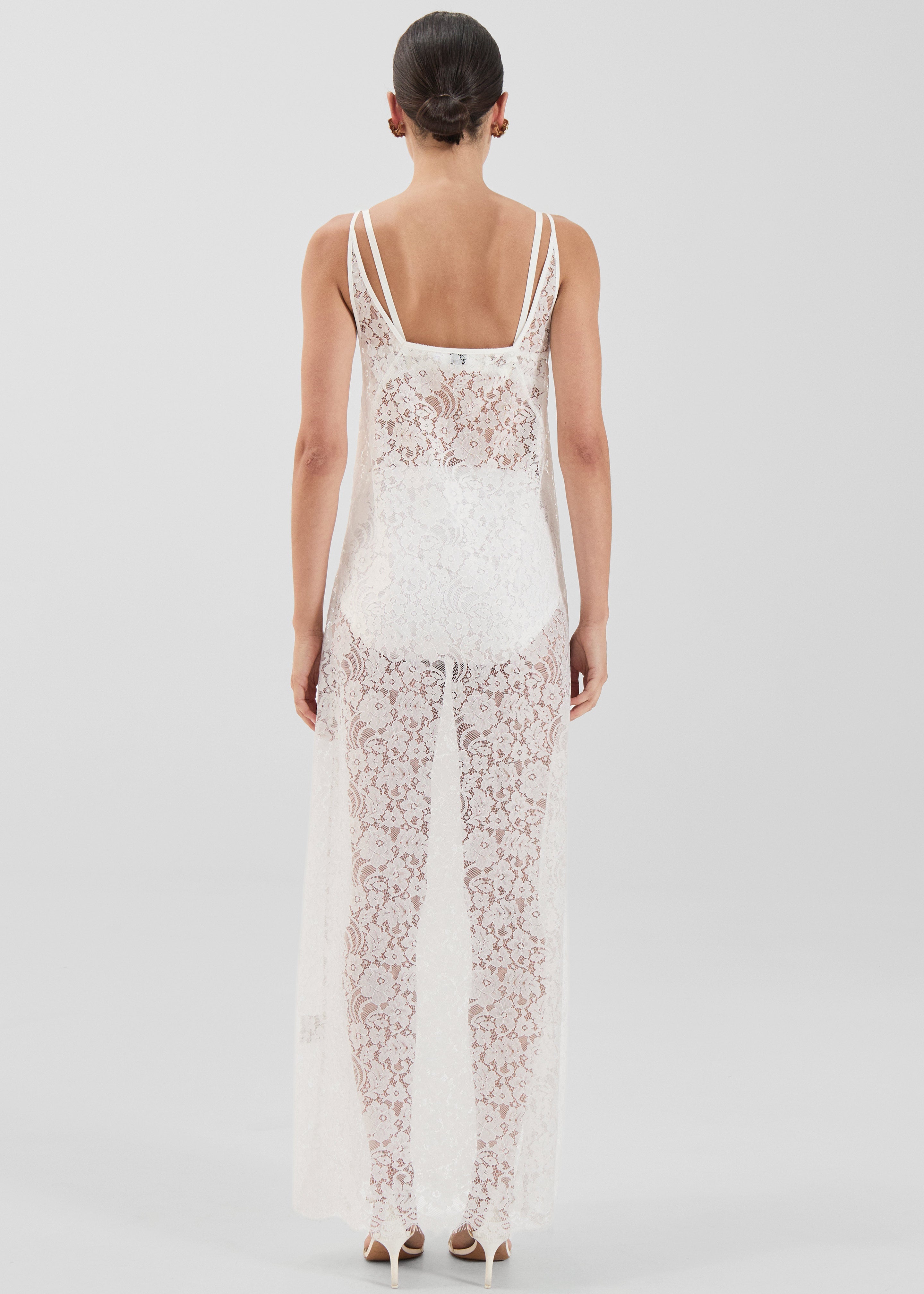 Solaqua Georgette Dress - Ivory - 8