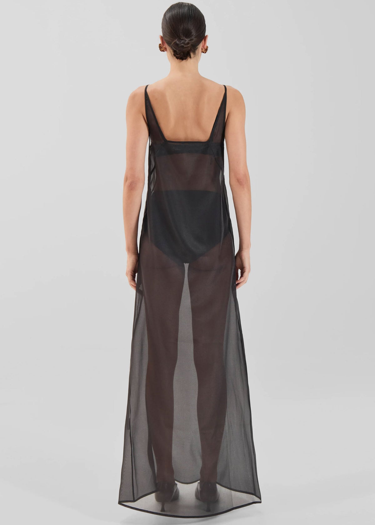 Solaqua Georgette Dress - Noir - 5