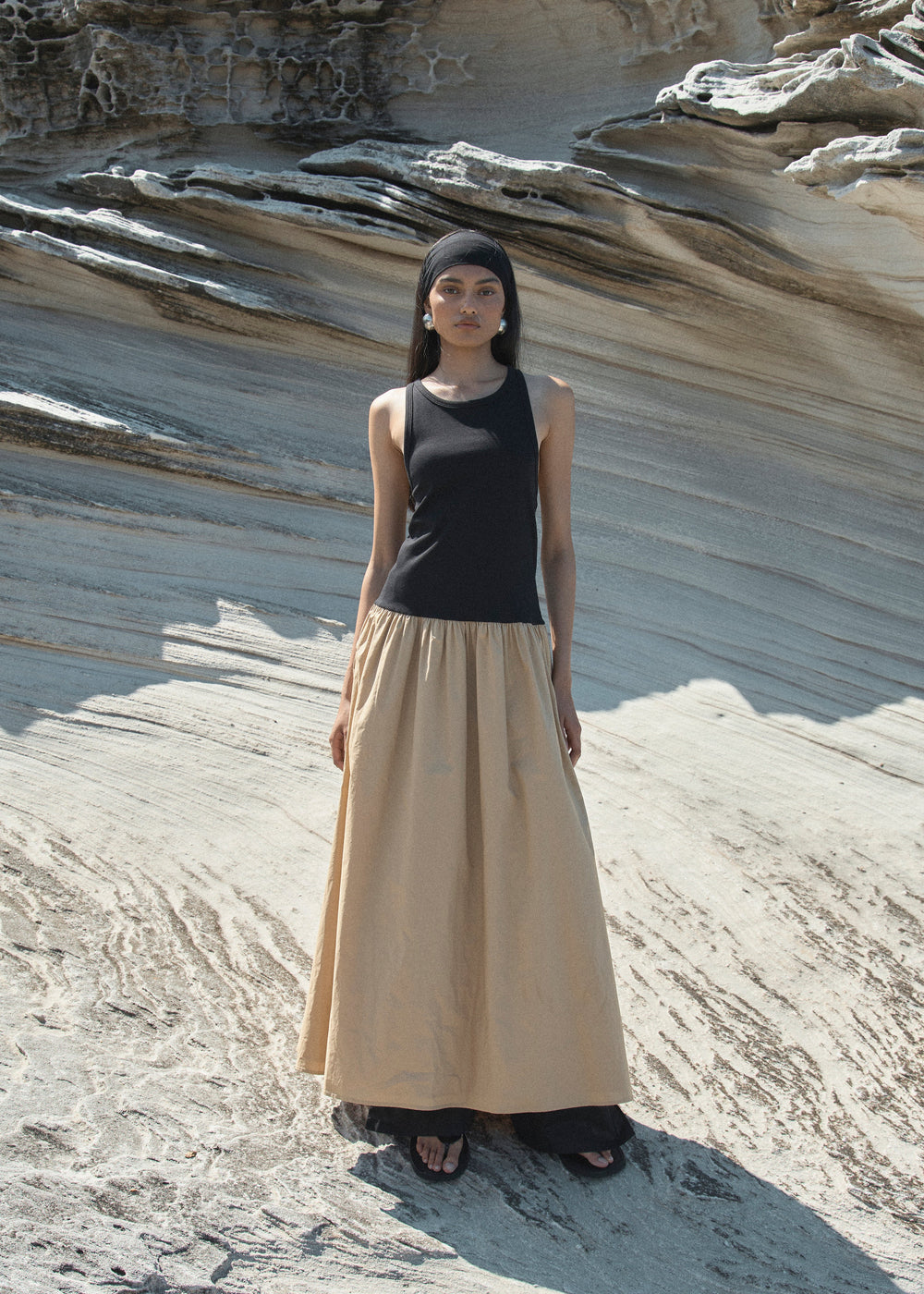 Solaqua Marlo Dress - Noir/Tan - 1