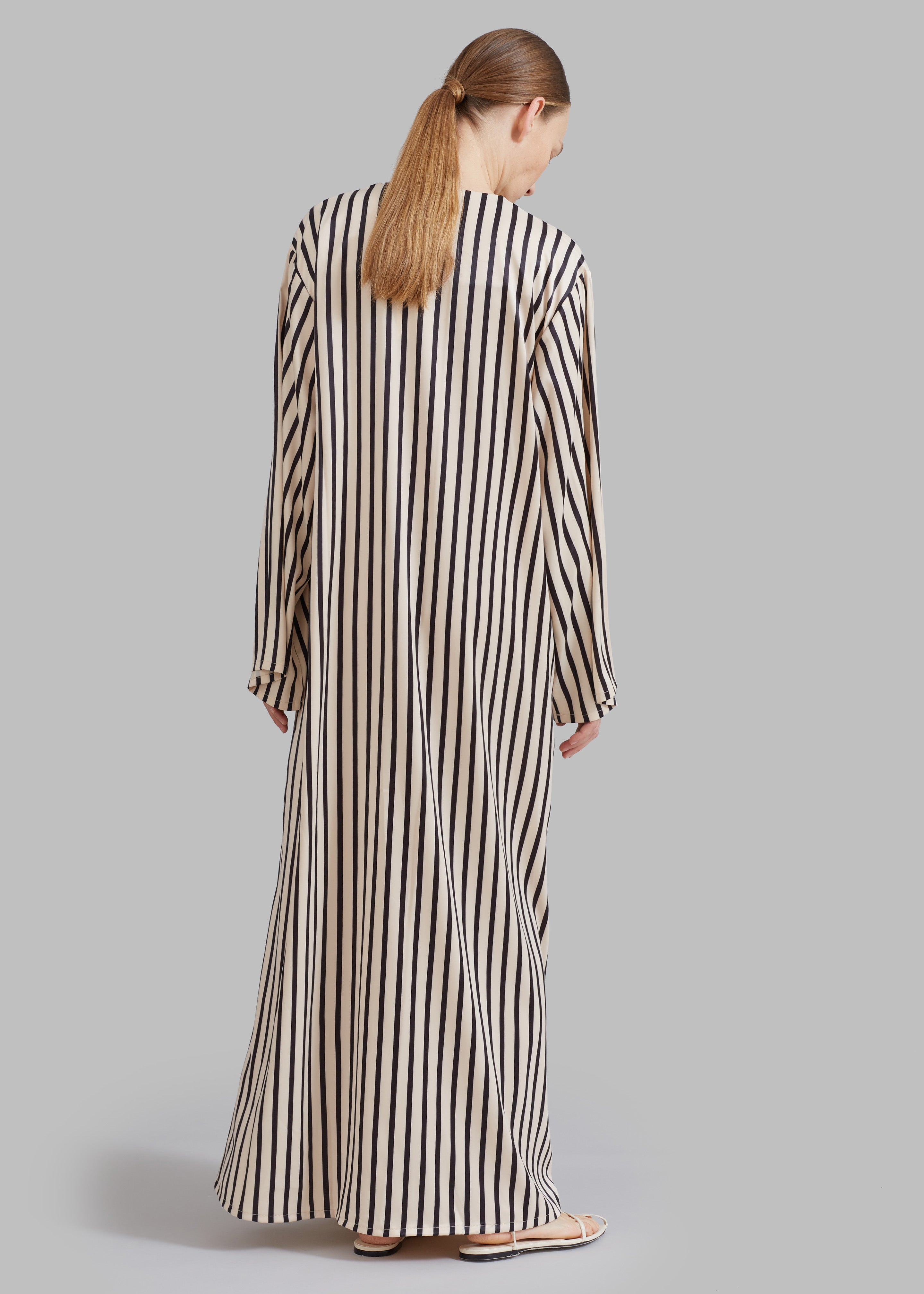 Solaqua The Resort Dress - Ecru with Black Stripes - 5