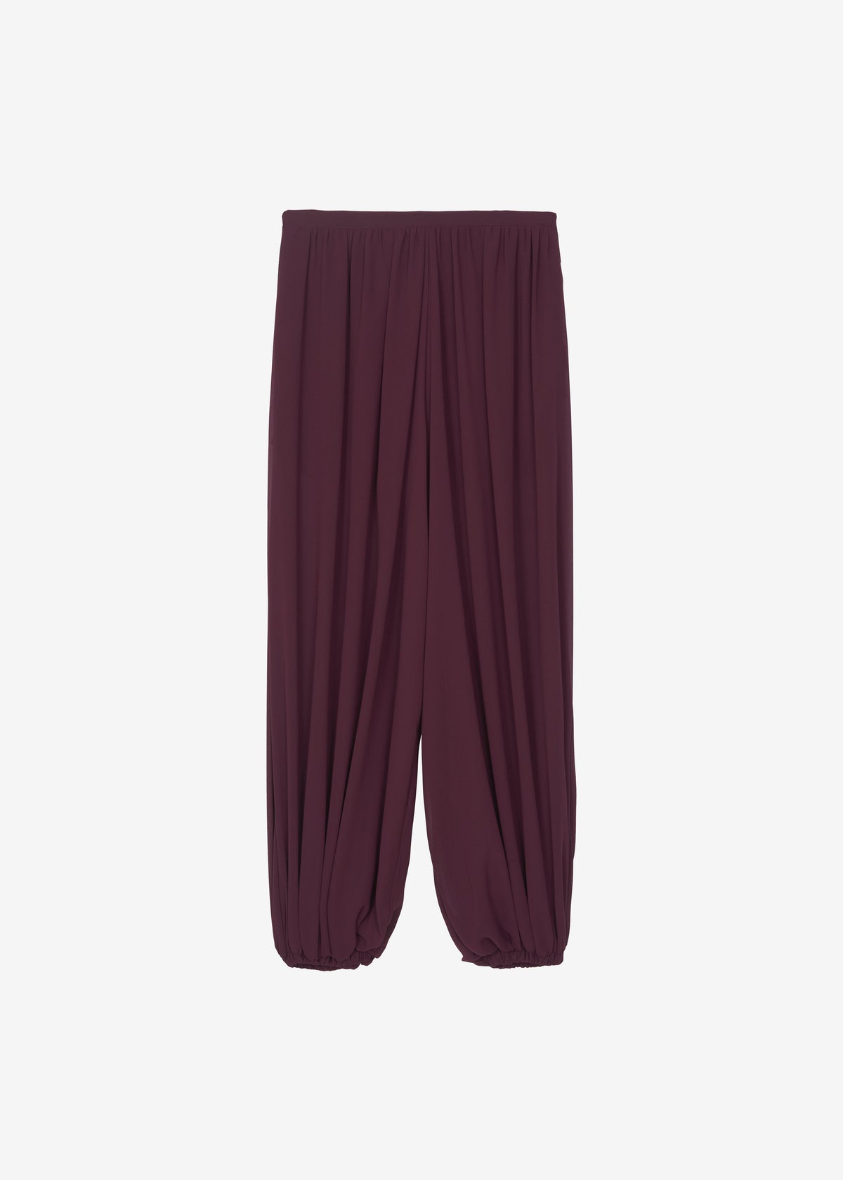 Solrae Fluid Balloon Pants - Burgundy - 14