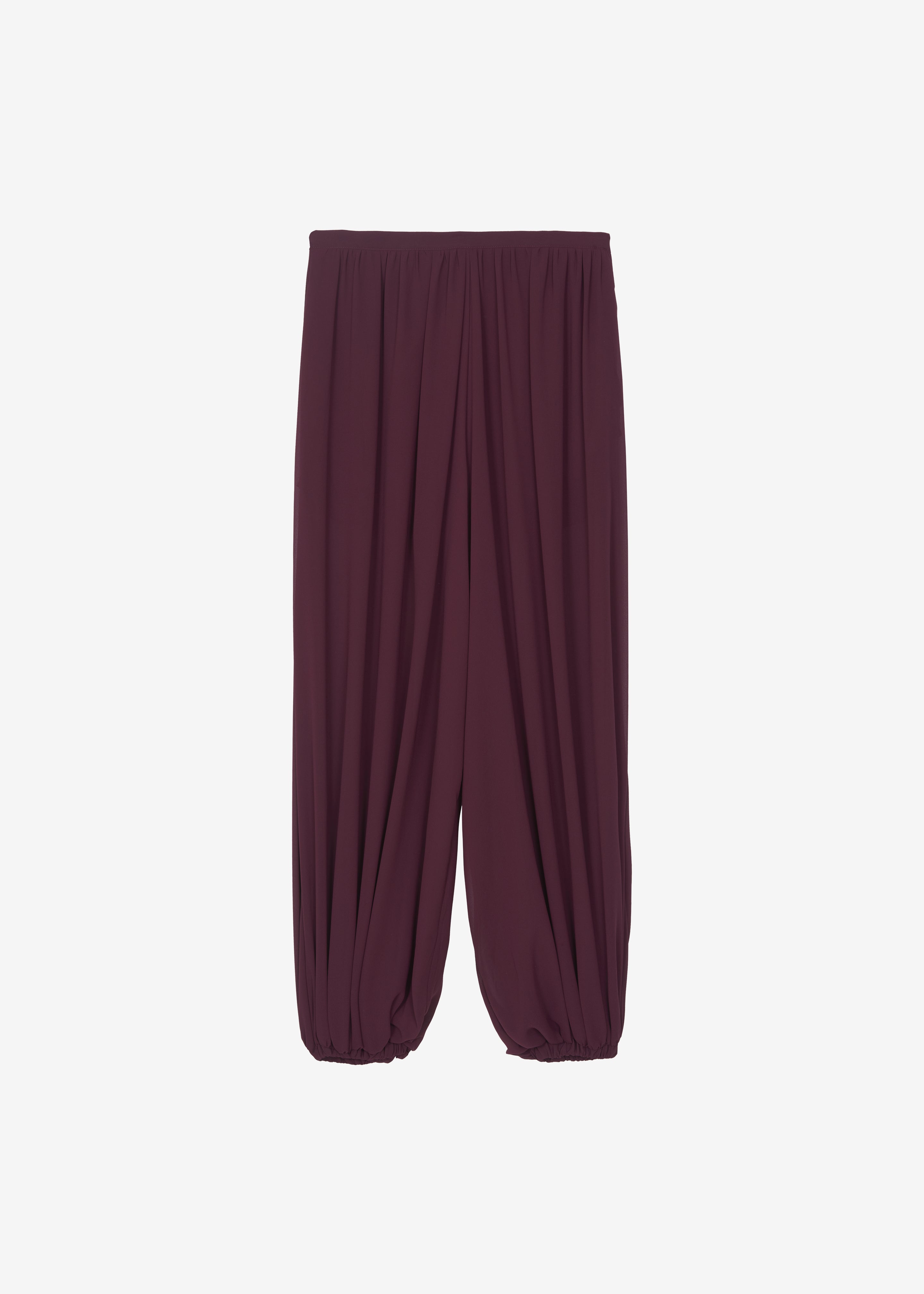 Solrae Fluid Balloon Pants - Burgundy - 14