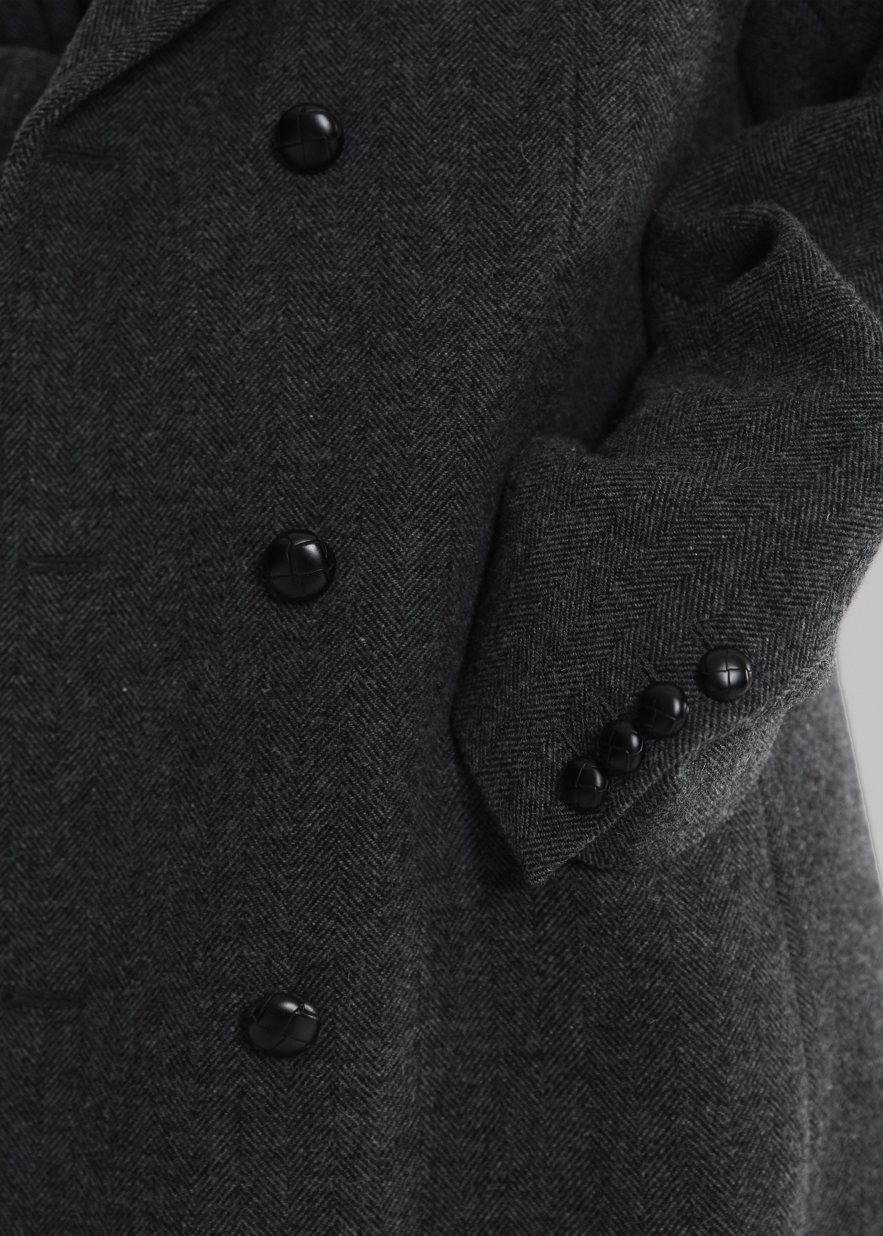 Somerset Herringbone Coat - Grey - 6