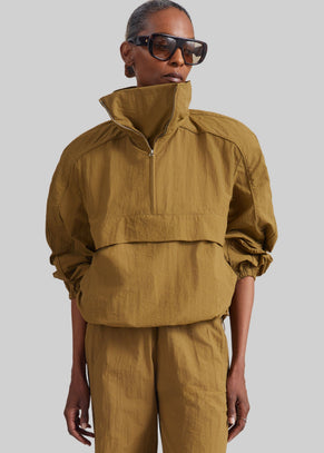 Sora Funnel Neck Anorak - Pale Olive