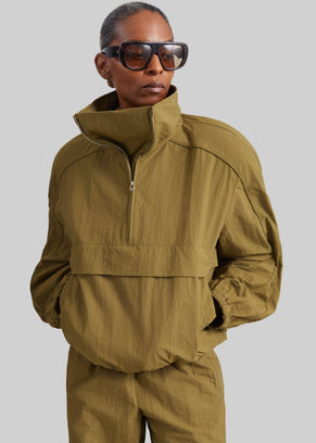 Anorak Sora con collo a imbuto - Oliva chiaro