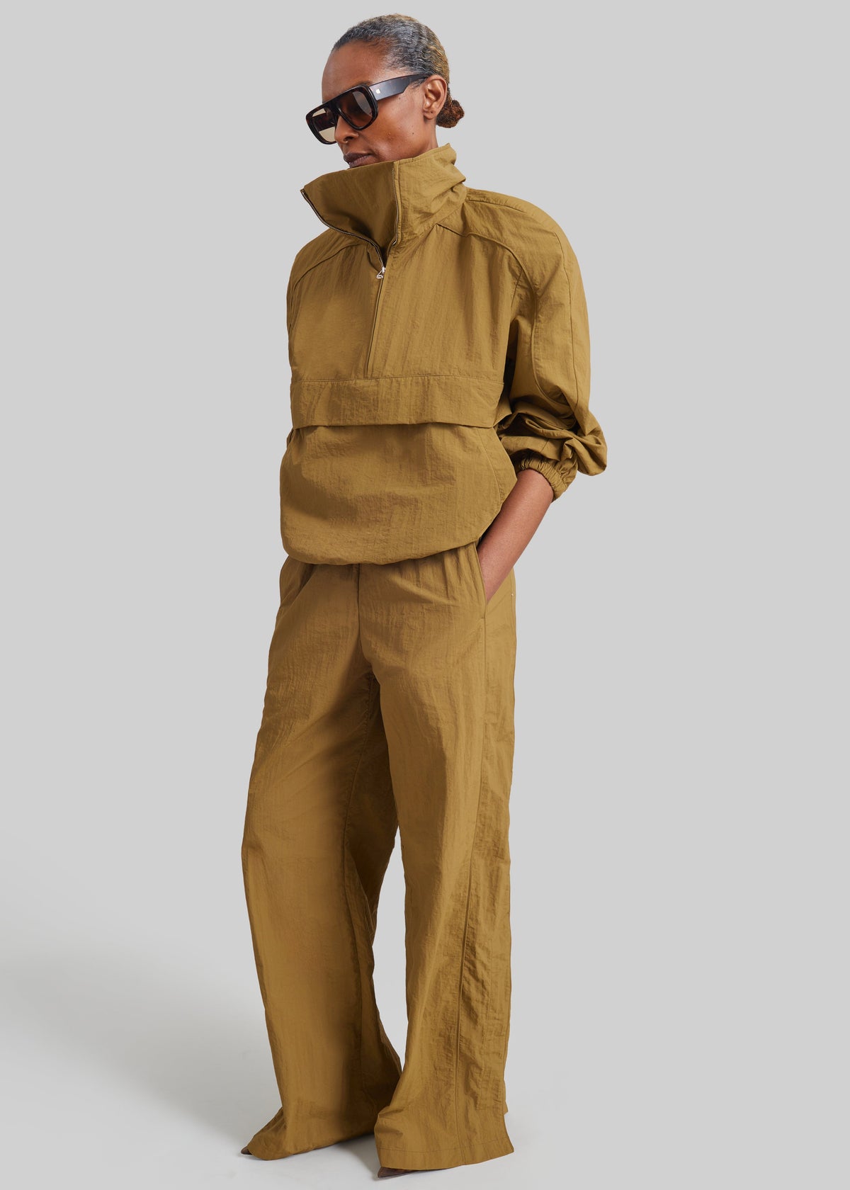 Shop the look image for Sora Track Pants - Pale Olive