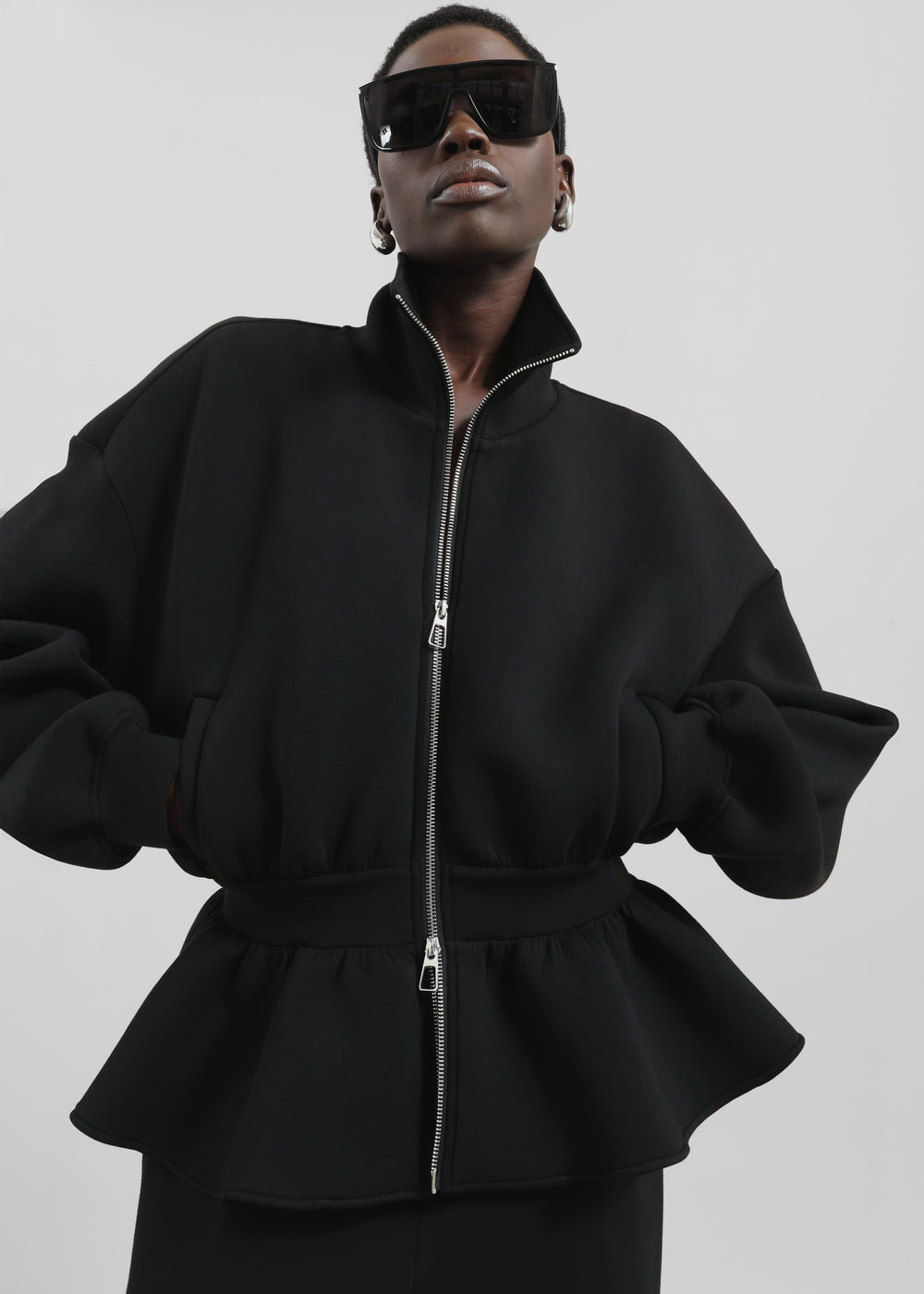 Sorelle Peplum Jacket - Black - 1
