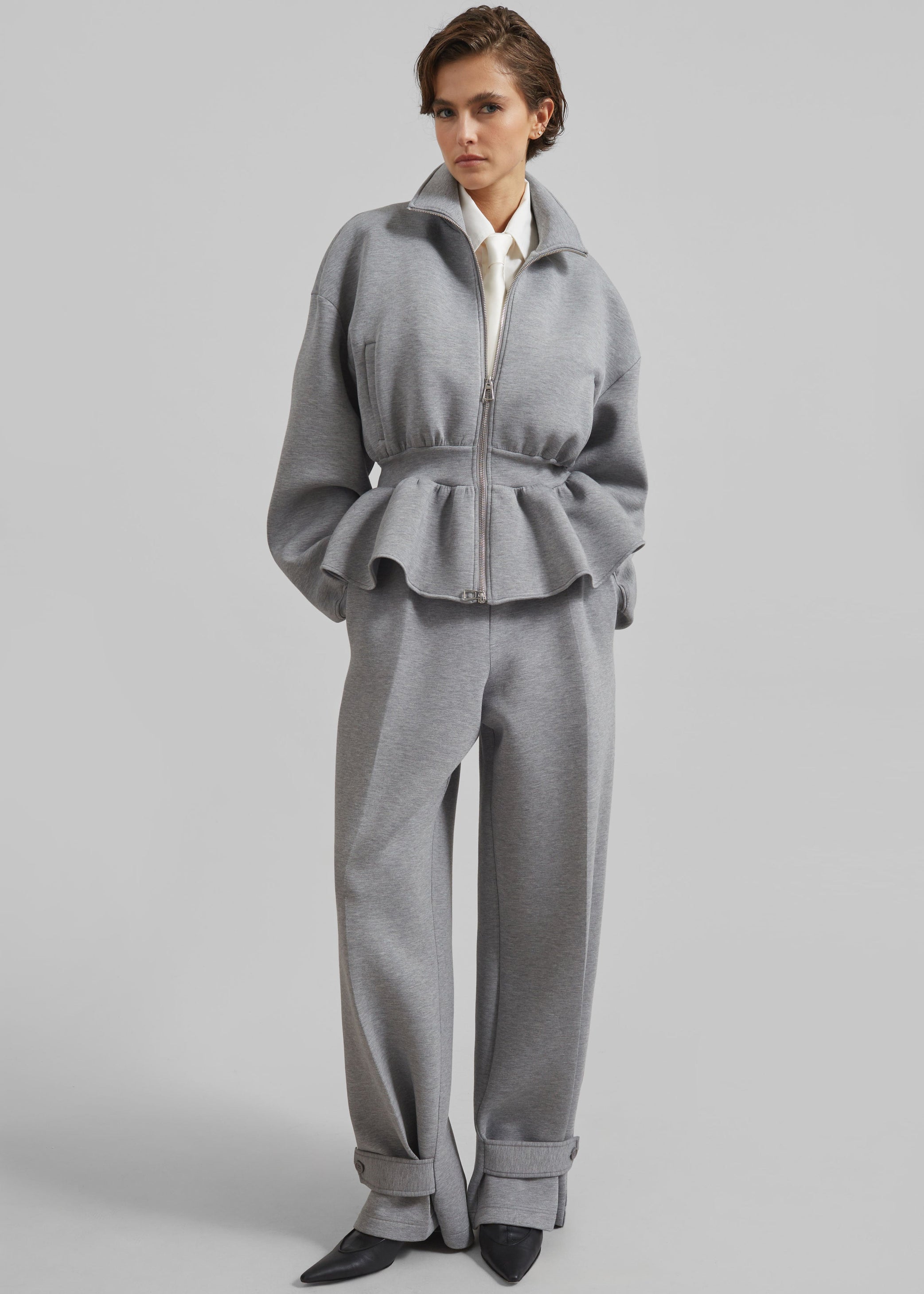 Shop the look image for Sorelle Peplum Jacket - Grey