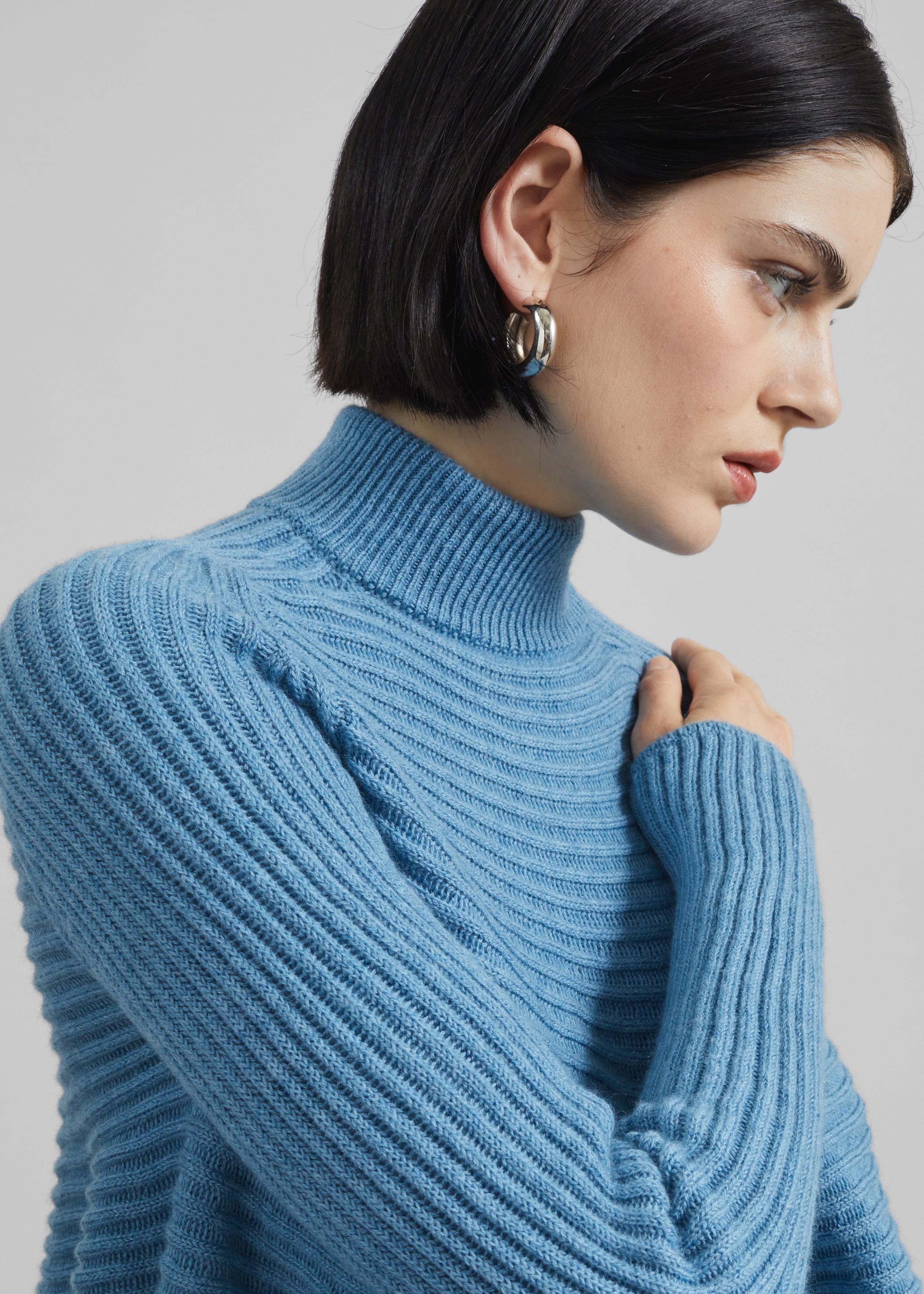 Sportmax Astice Babydoll Wool Sweater - Blue - 5