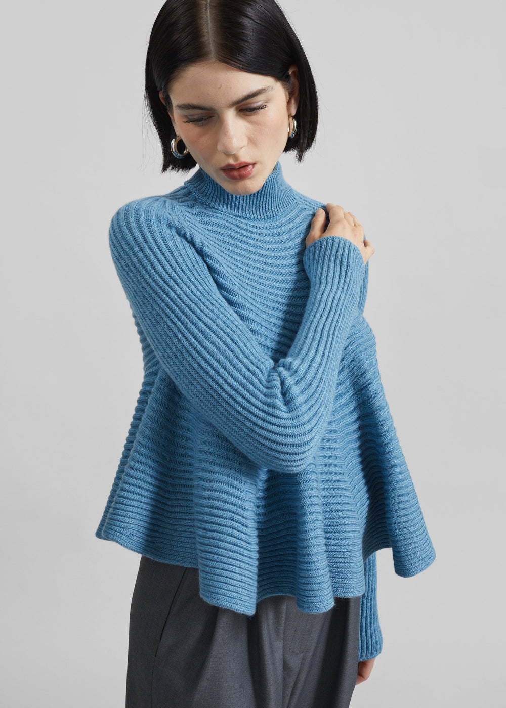 Sportmax Astice Babydoll Wool Sweater - Blue