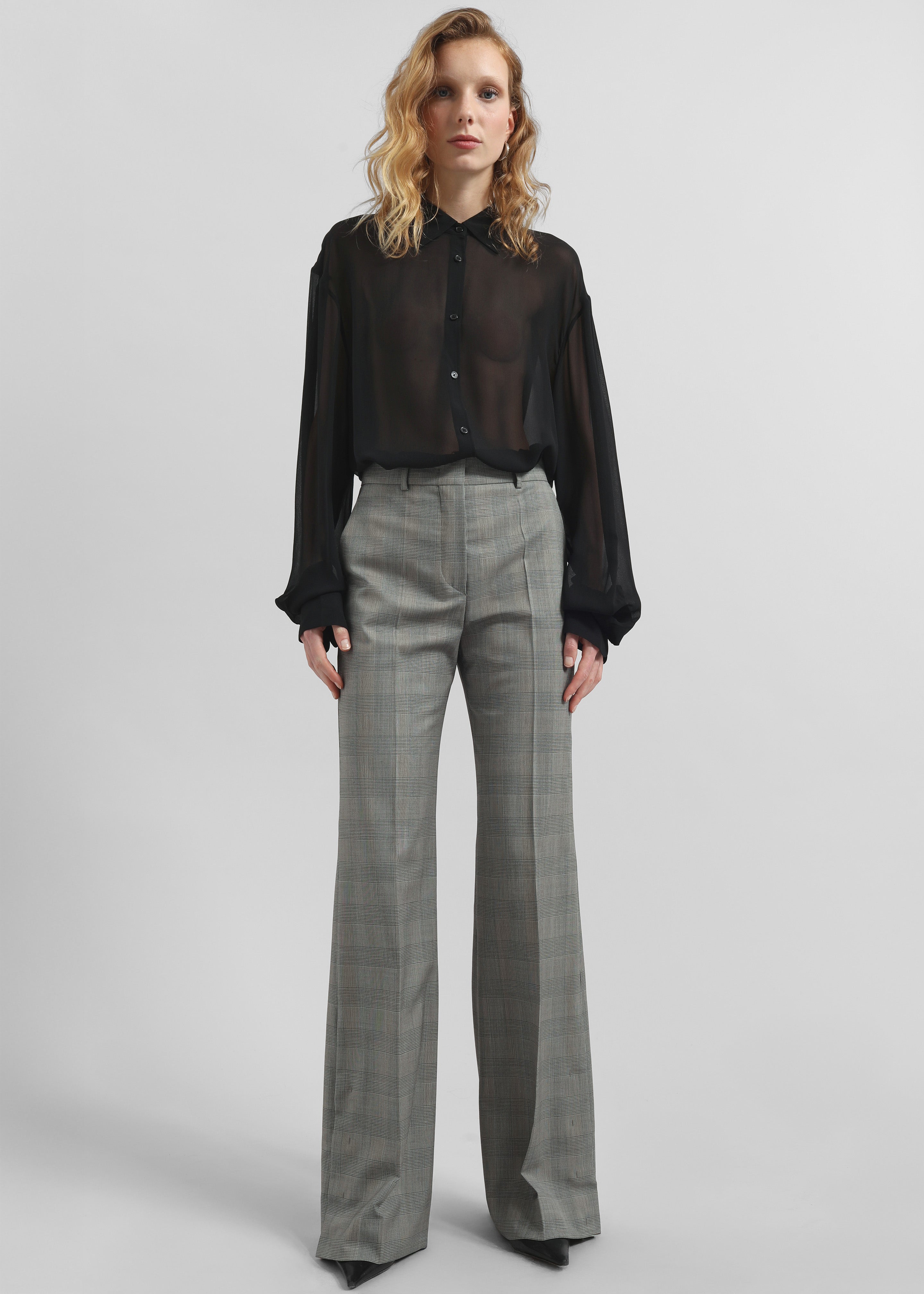 Sportmax Batun Flared Tailored Trousers - Black - 1