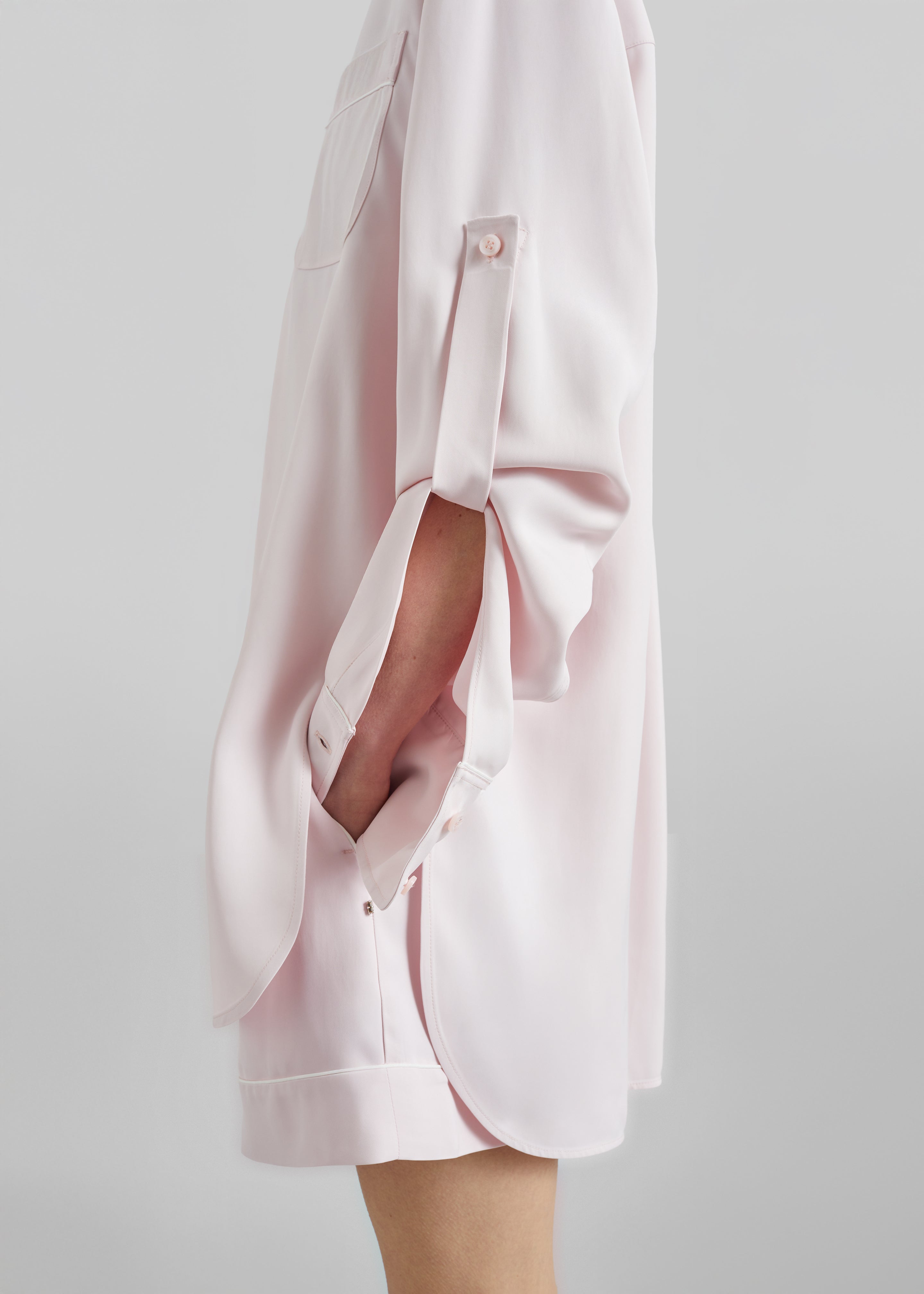 Sportmax Cocco Satin Overshirt - Pink - 3