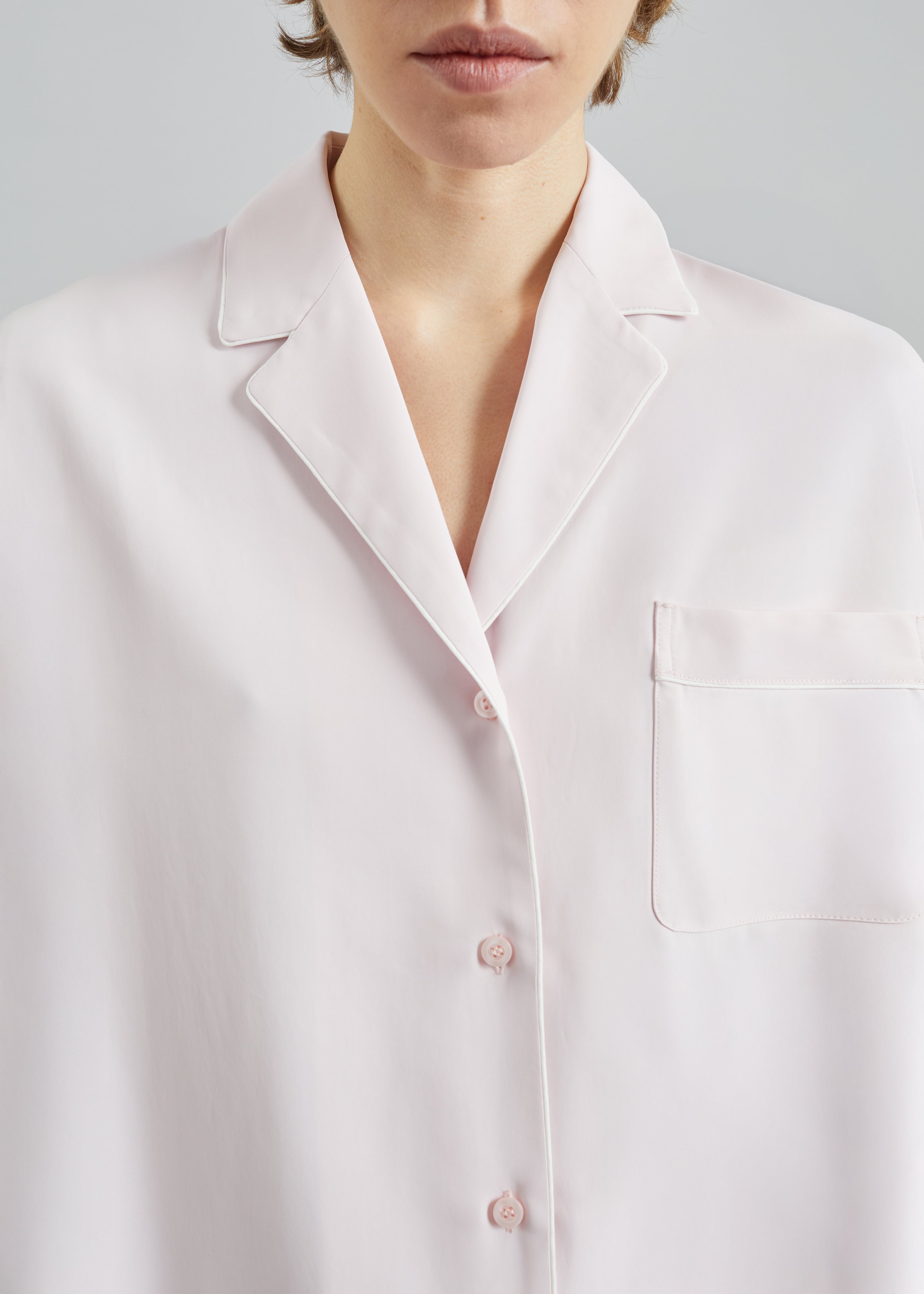 Sportmax Cocco Satin Overshirt - Pink - 5