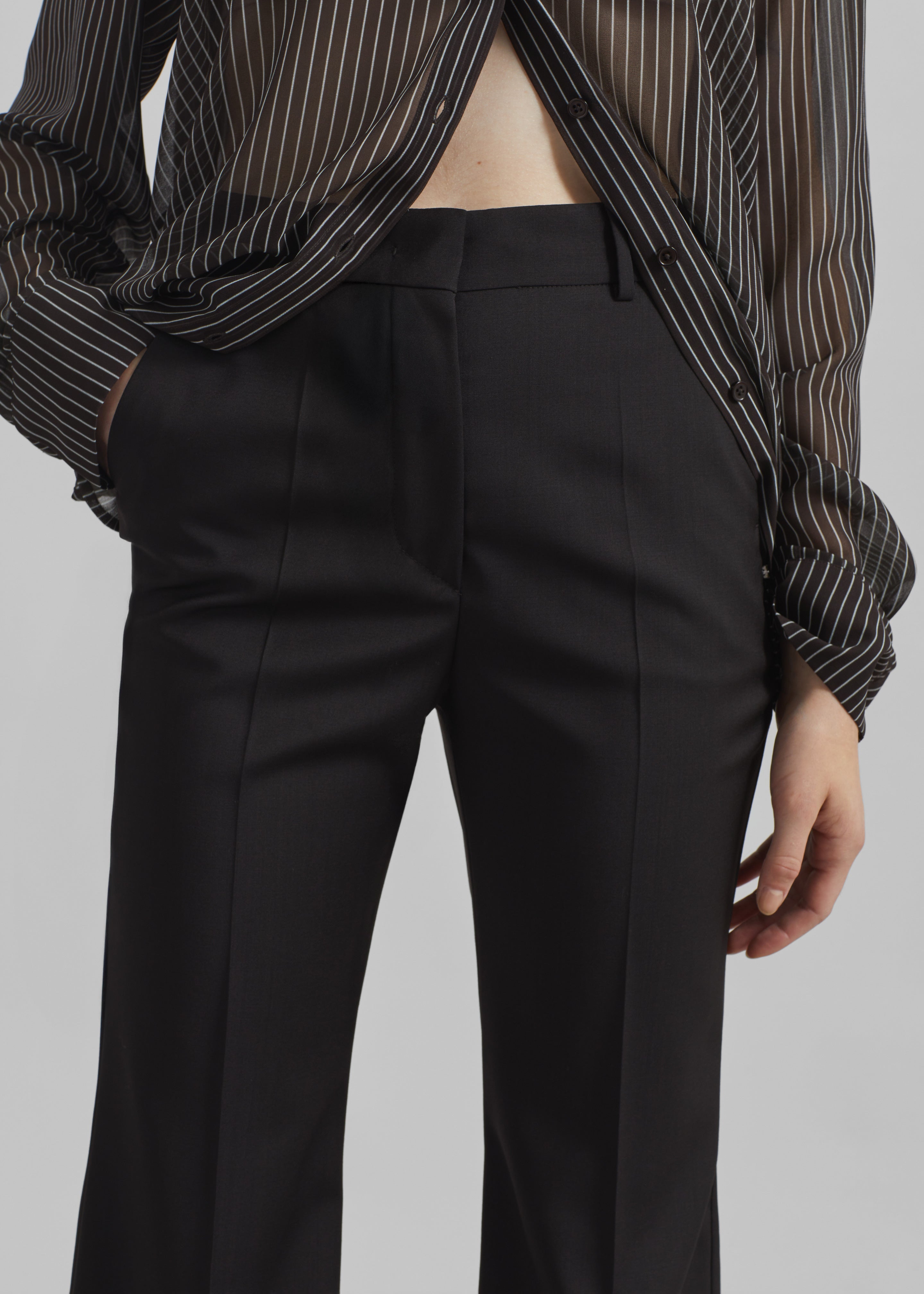 パンツ SPORTMAX HANGAR REGULAR PANTS Sportmax Hangar Pants - Chocolate – The Frankie Shop Europe