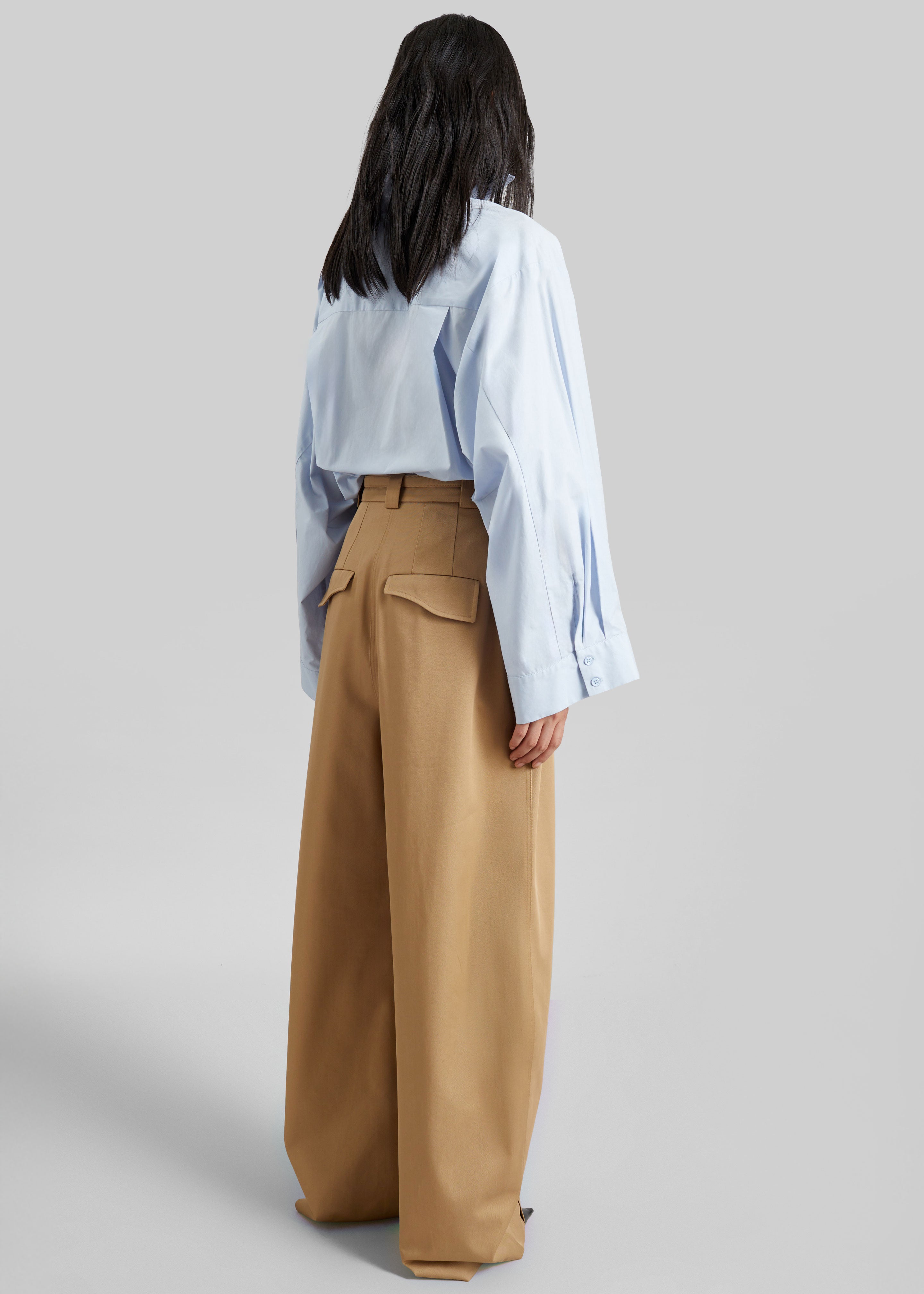 Sportmax Idoneo Oversized Gabardine Trousers - Biscuit - 7